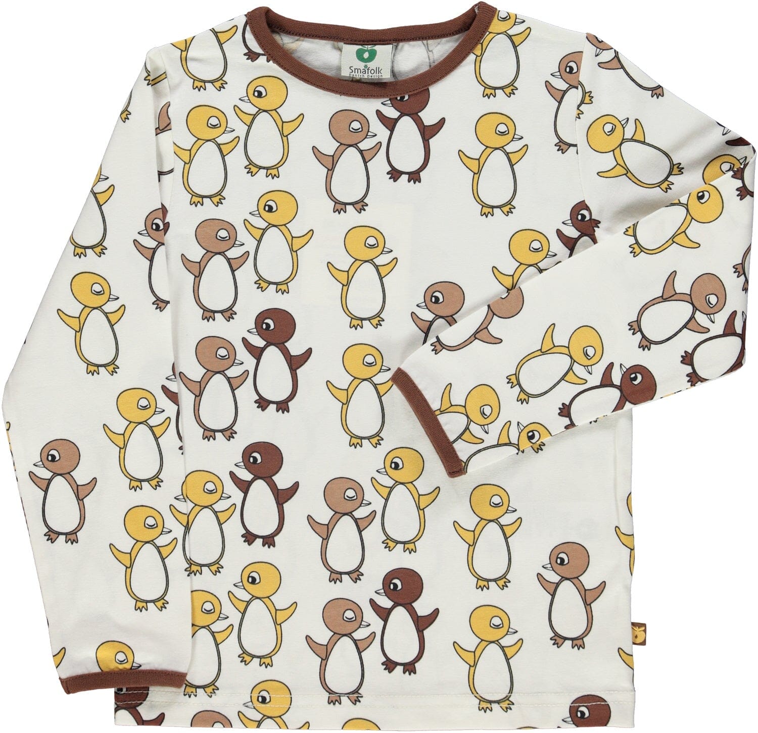 SMAFOLK Langarmshirt mit allover Baby Pinguine creme Langarmshirt Smafolk