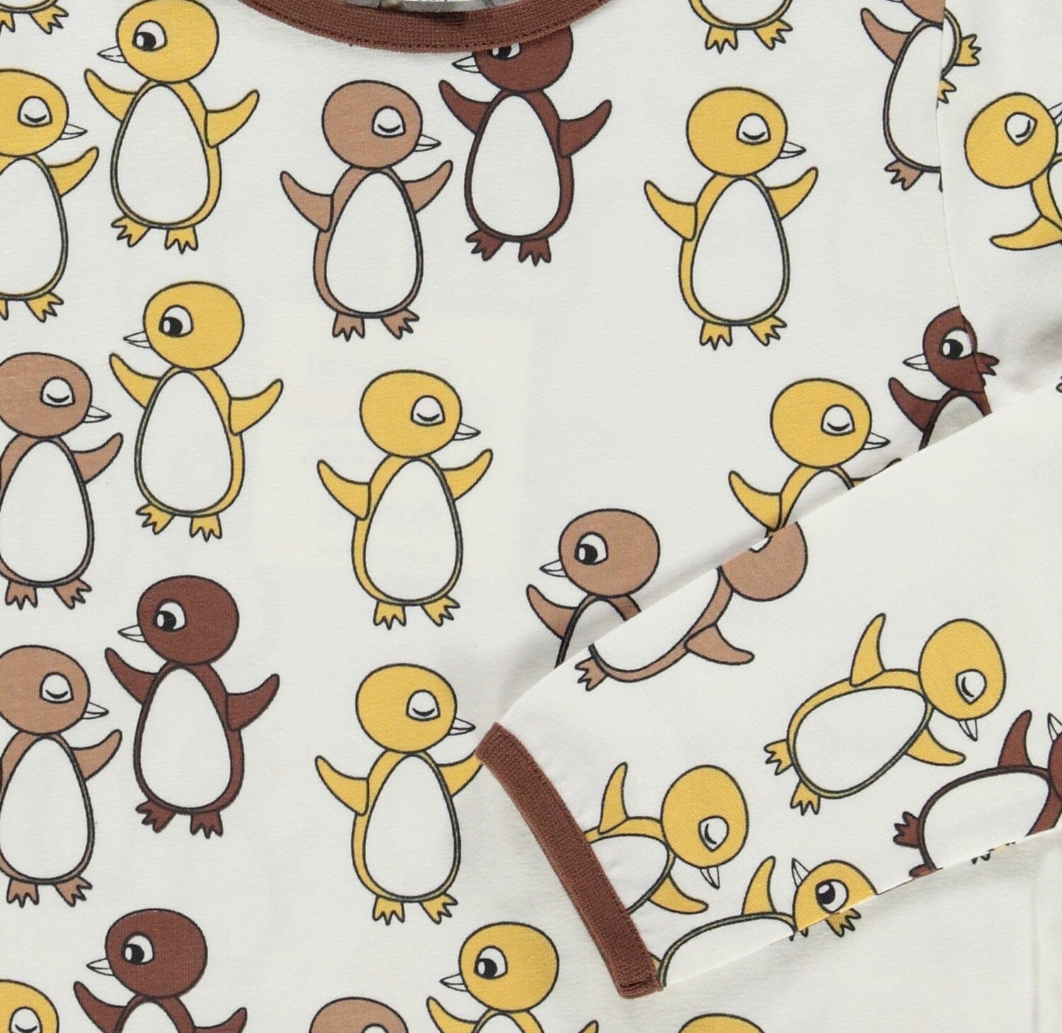 SMAFOLK Langarmshirt mit allover Baby Pinguine creme Langarmshirt Smafolk