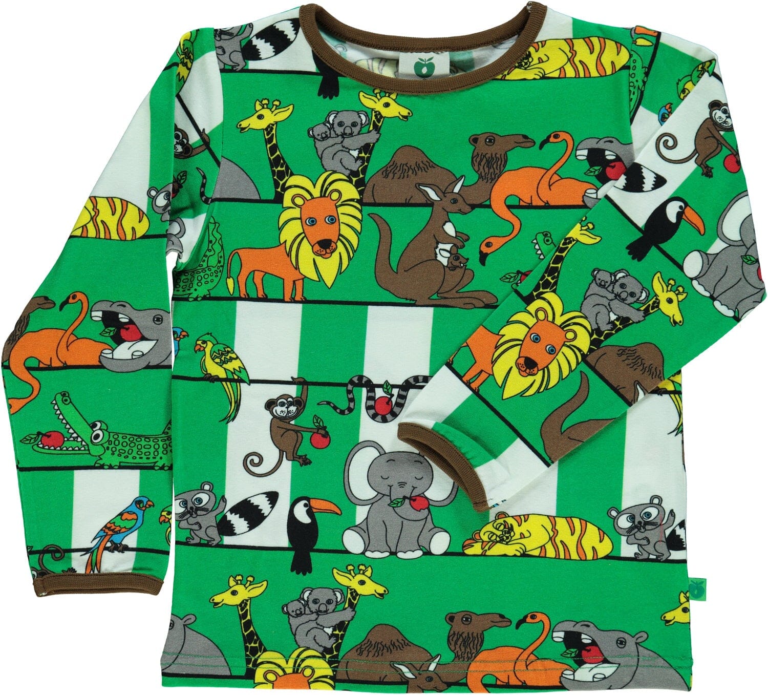 SMAFOLK Langarmshirt Jungle / Dschungeltiere grün Langarmshirt Smafolk