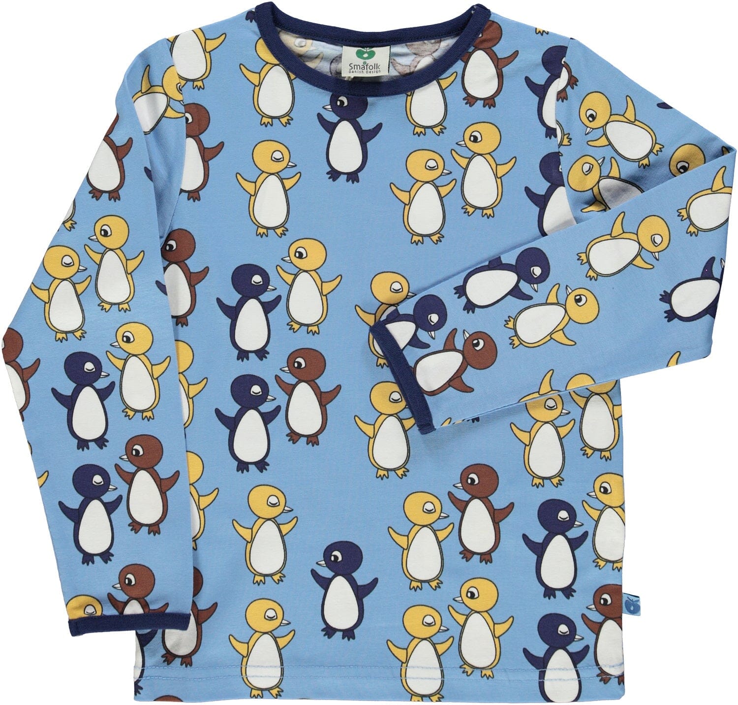 SMAFOLK Langarmshirt mit allover Baby Pinguine hellblau Langarmshirt Smafolk