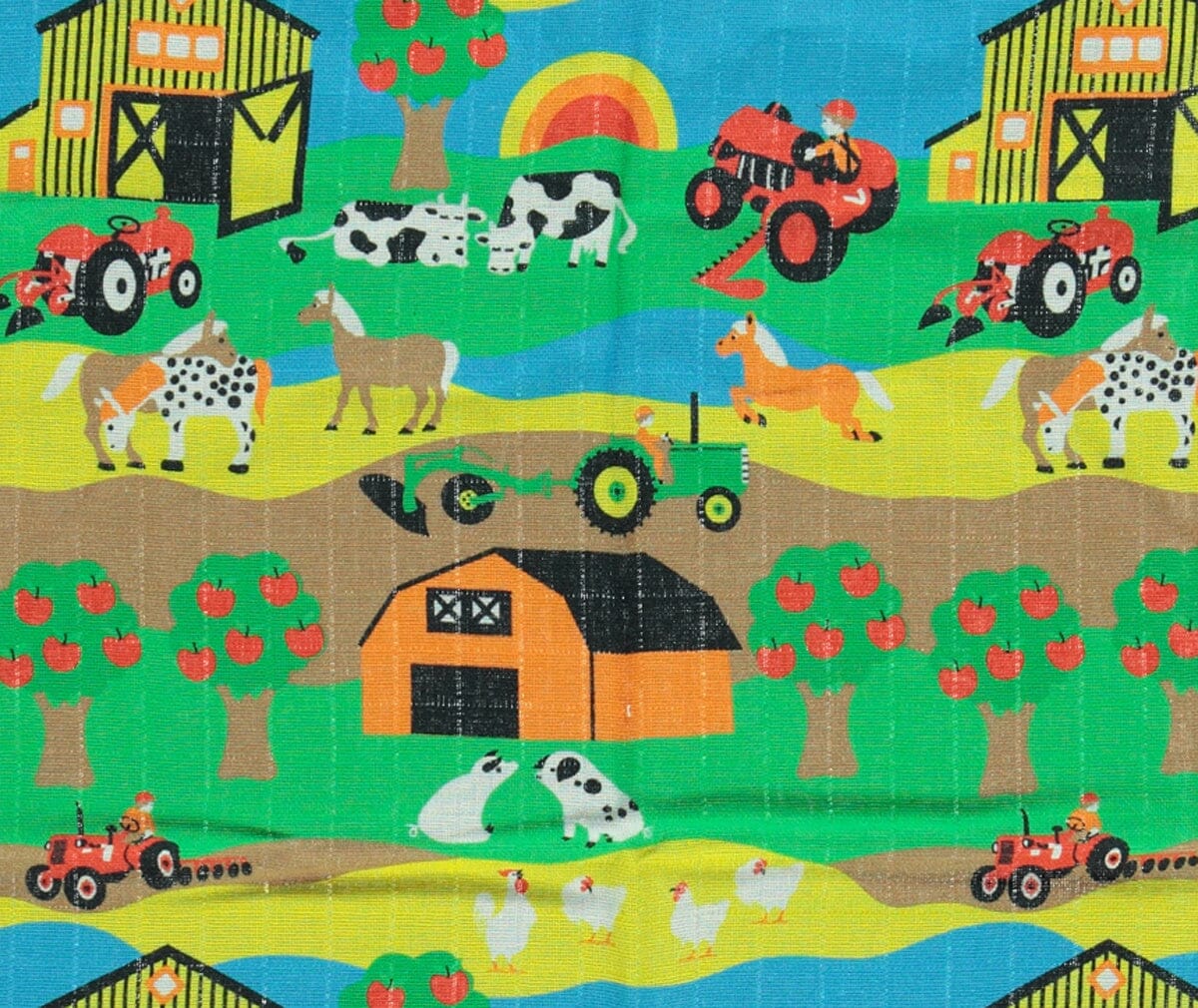 Smafolk Schmusetuch Bauernhof mehrfarbig aus Bio-Baumwolle Kuscheltuch Smafolk