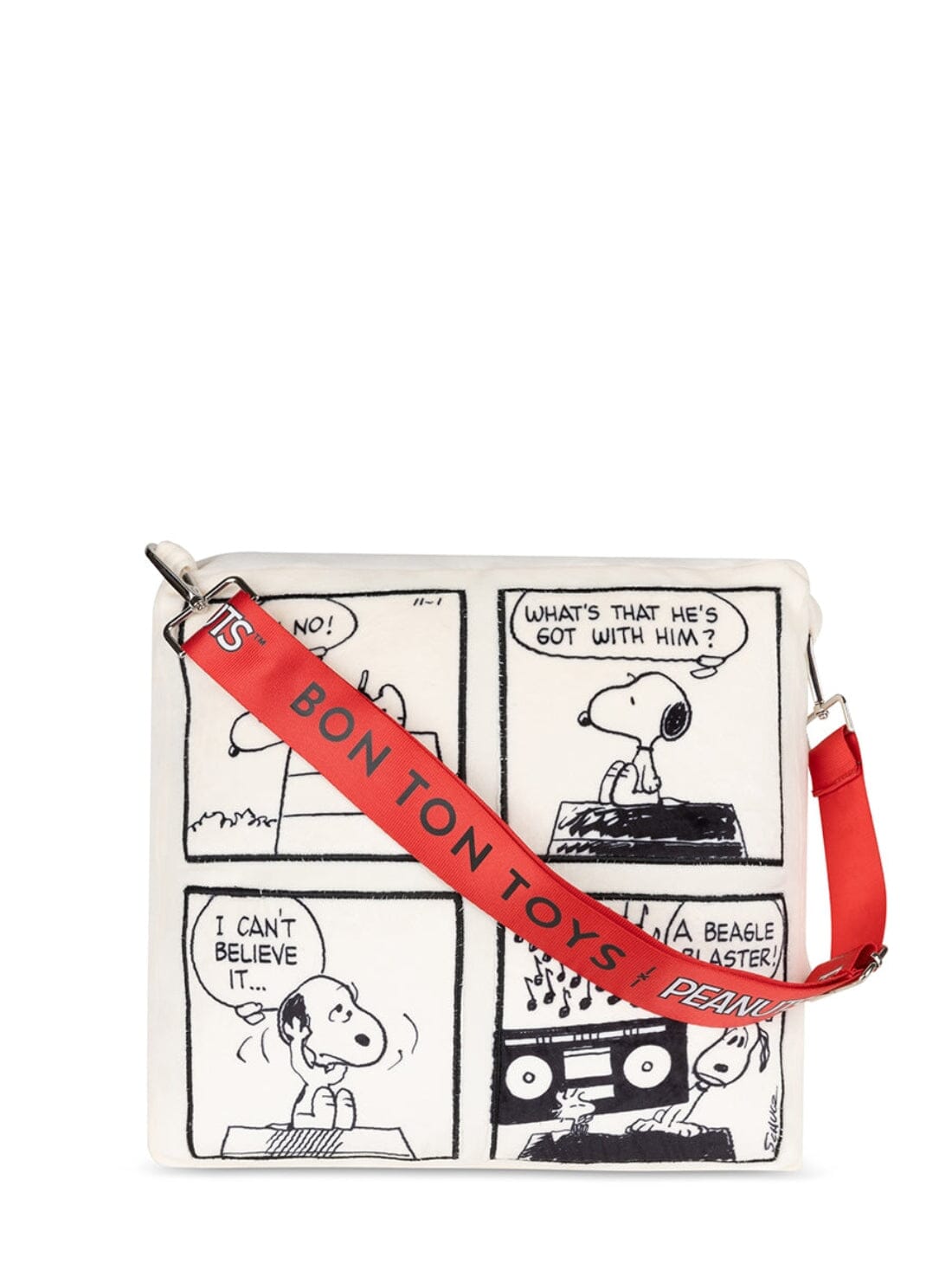 Snoopy Comic Kissen 30x30 cm – Tragbar mit coolem Gurt – Bon Ton Toys x Peanuts Kissen Bon Ton Toys