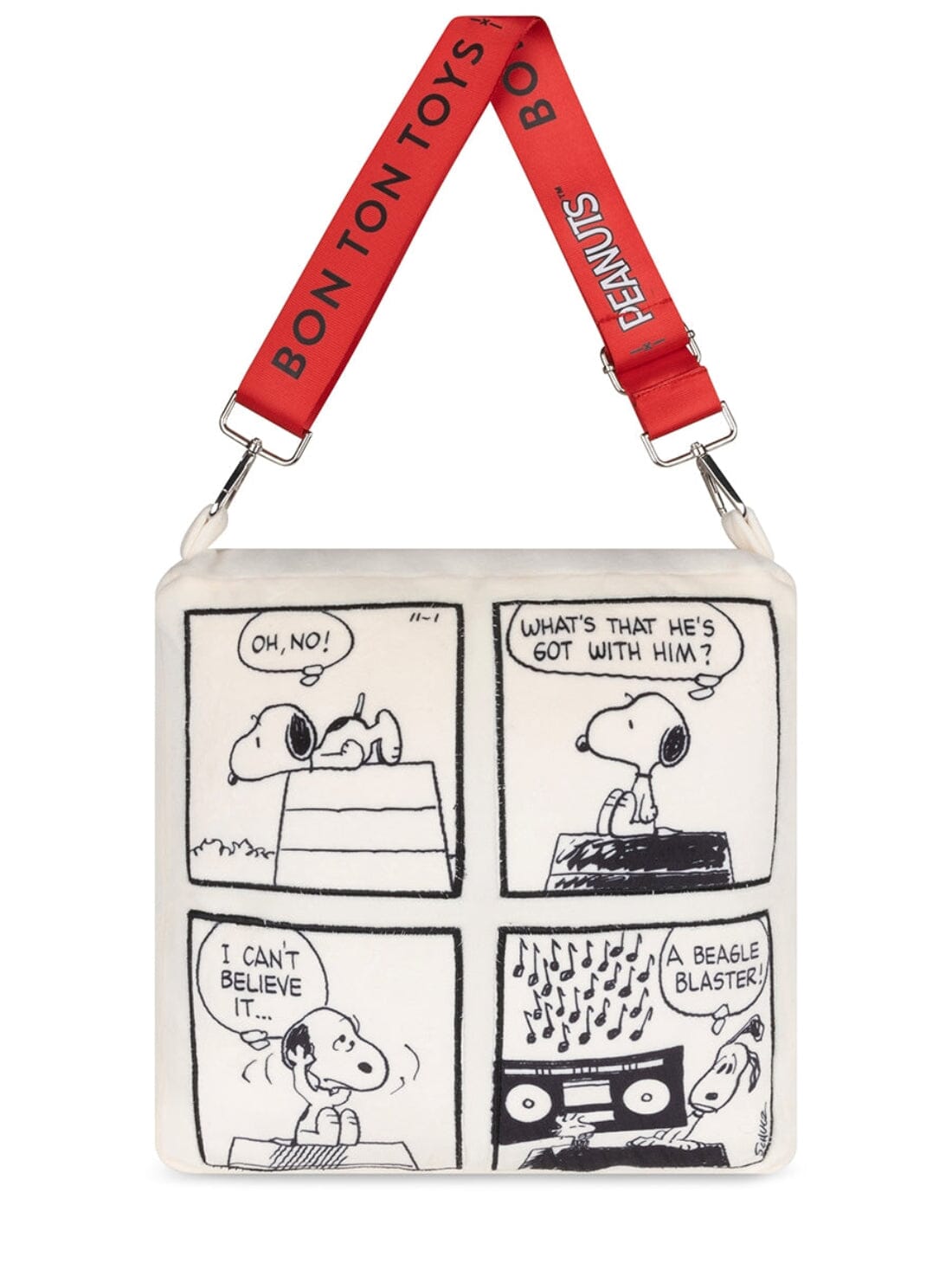 Snoopy Comic Kissen 30x30 cm – Tragbar mit coolem Gurt – Bon Ton Toys x Peanuts Kissen Bon Ton Toys