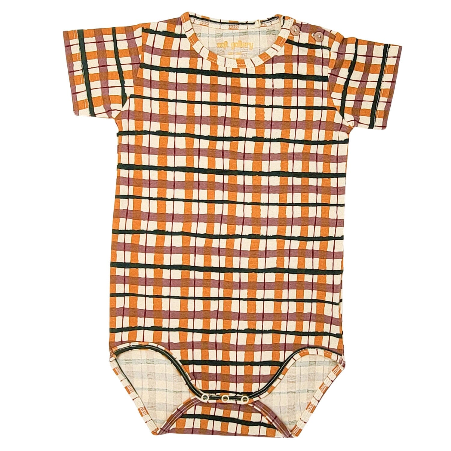 Soft Gallery Baby Body kariert aus Bio-Baumwolle Spieler und Bodys Soft Gallery