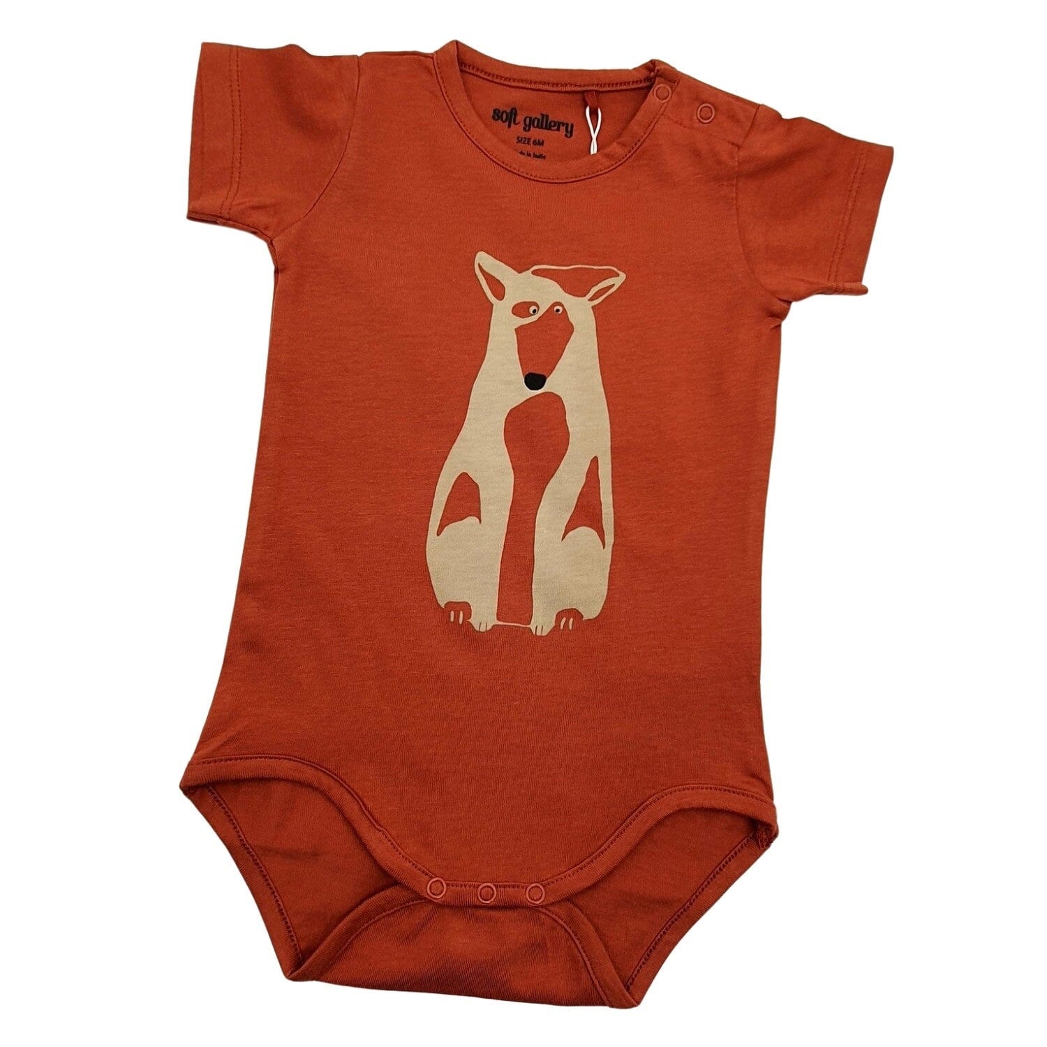 Soft Gallery Baby Body orange rust mit Tier Print Spieler und Bodys Soft Gallery