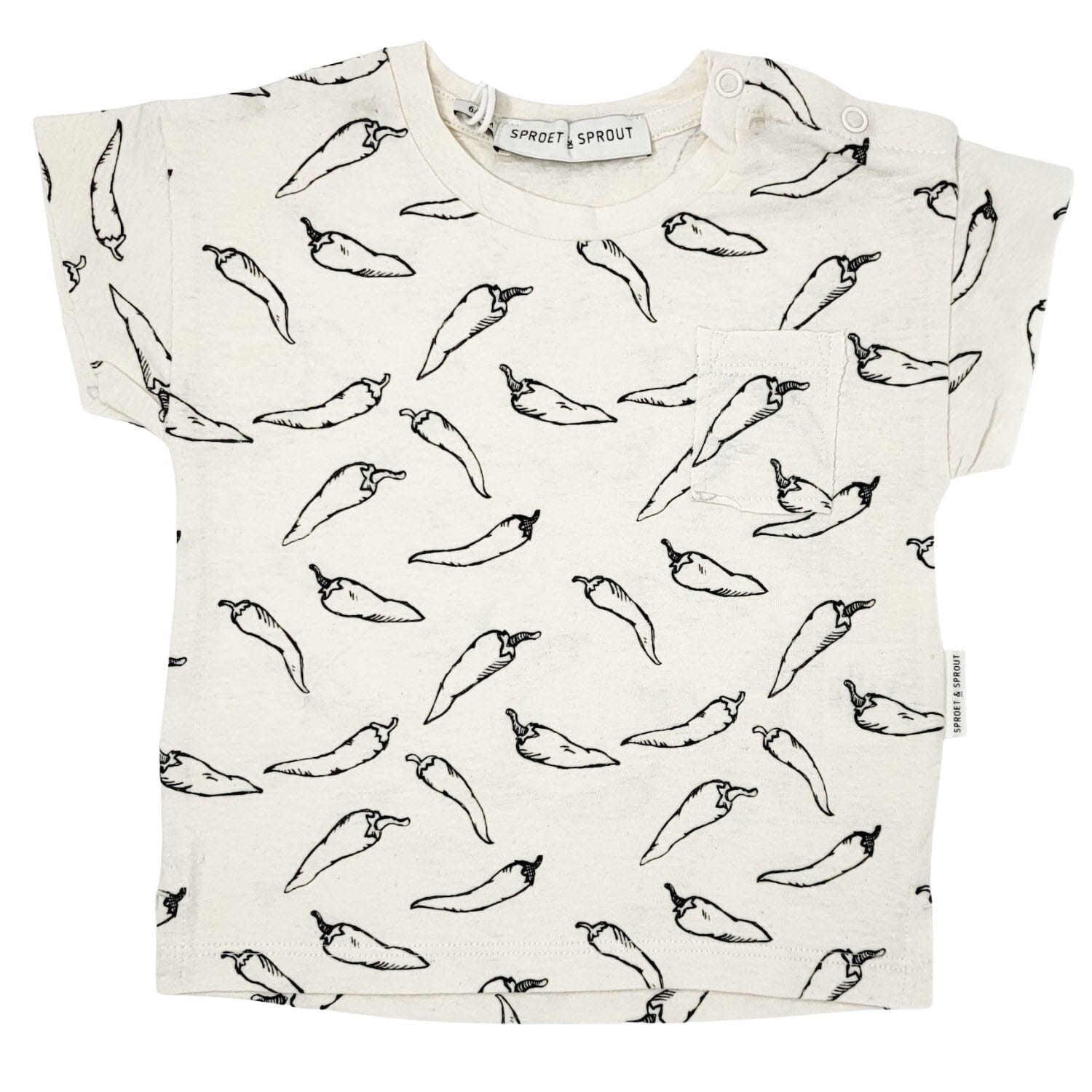 Sproet & Sprout Baby T-Shirt mit Peperoni Print aus Bio-Baumwolle T-Shirt SPROET & SPROUT