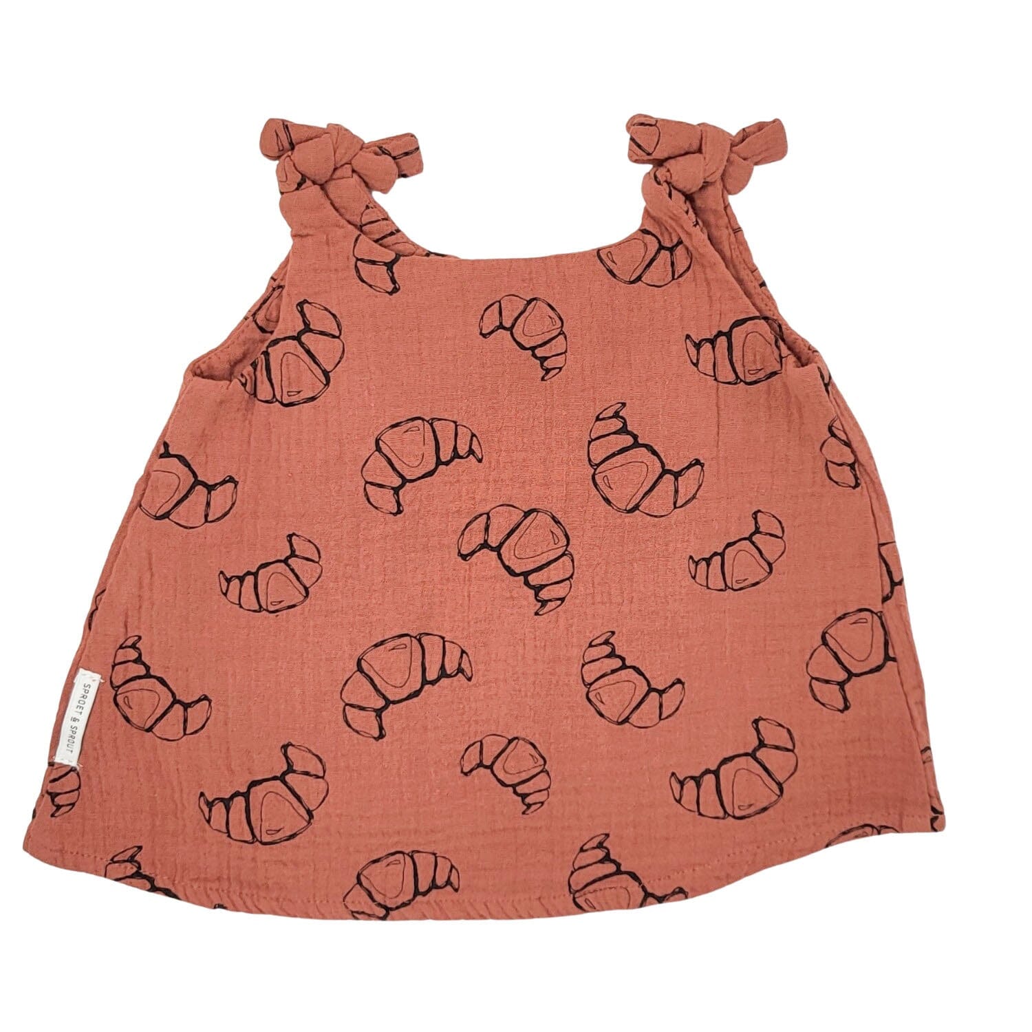 Sproet & Sprout Tunika-Kleid dunkelrot mit Croissant Motiv Kleid SPROET & SPROUT