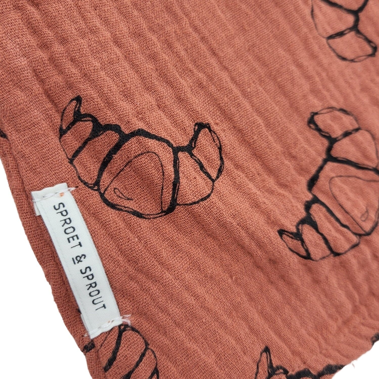 Sproet & Sprout Tunika-Kleid dunkelrot mit Croissant Motiv Kleid SPROET & SPROUT