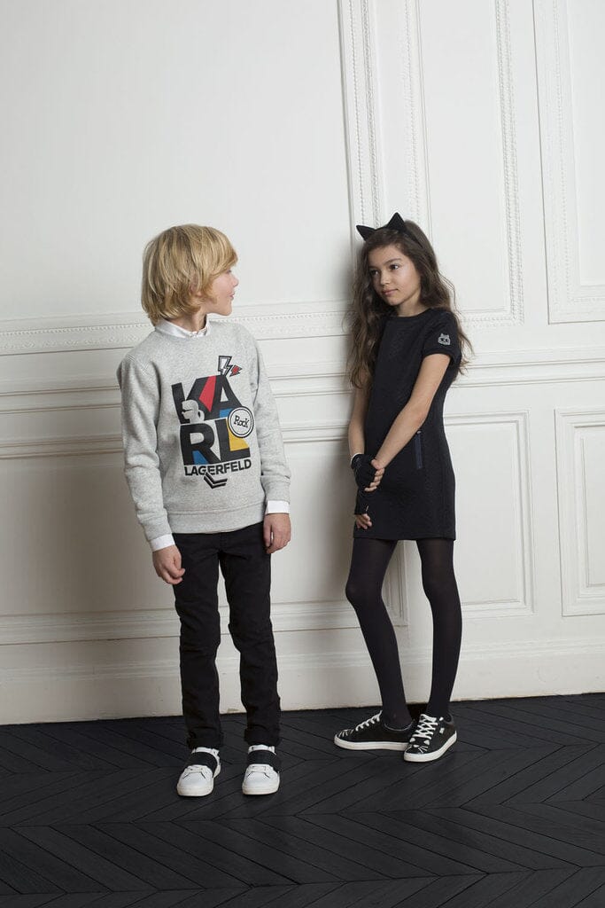 Karl Lagerfeld Kids fingerlose Handschuhe schwarz Handschuhe Karl Lagerfeld