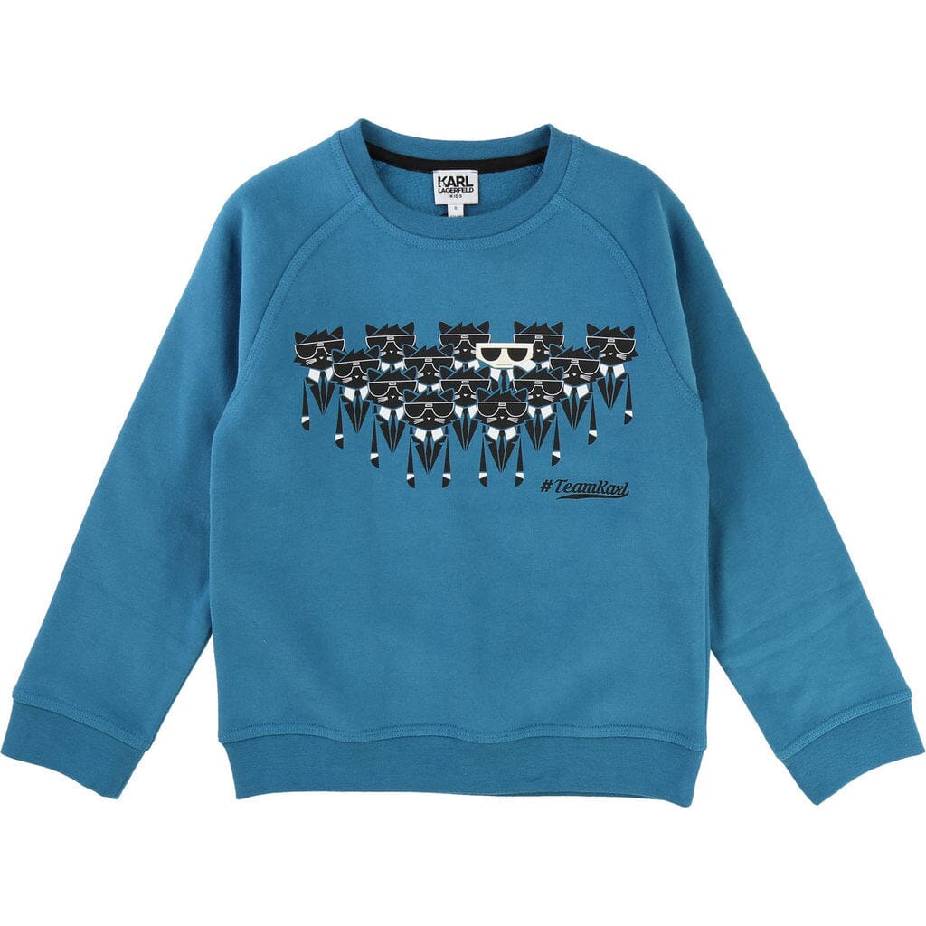 KARL LAGERFELD KIDS Sweatshirt Team Lagerfeld türkis Sweatshirt Karl Lagerfeld