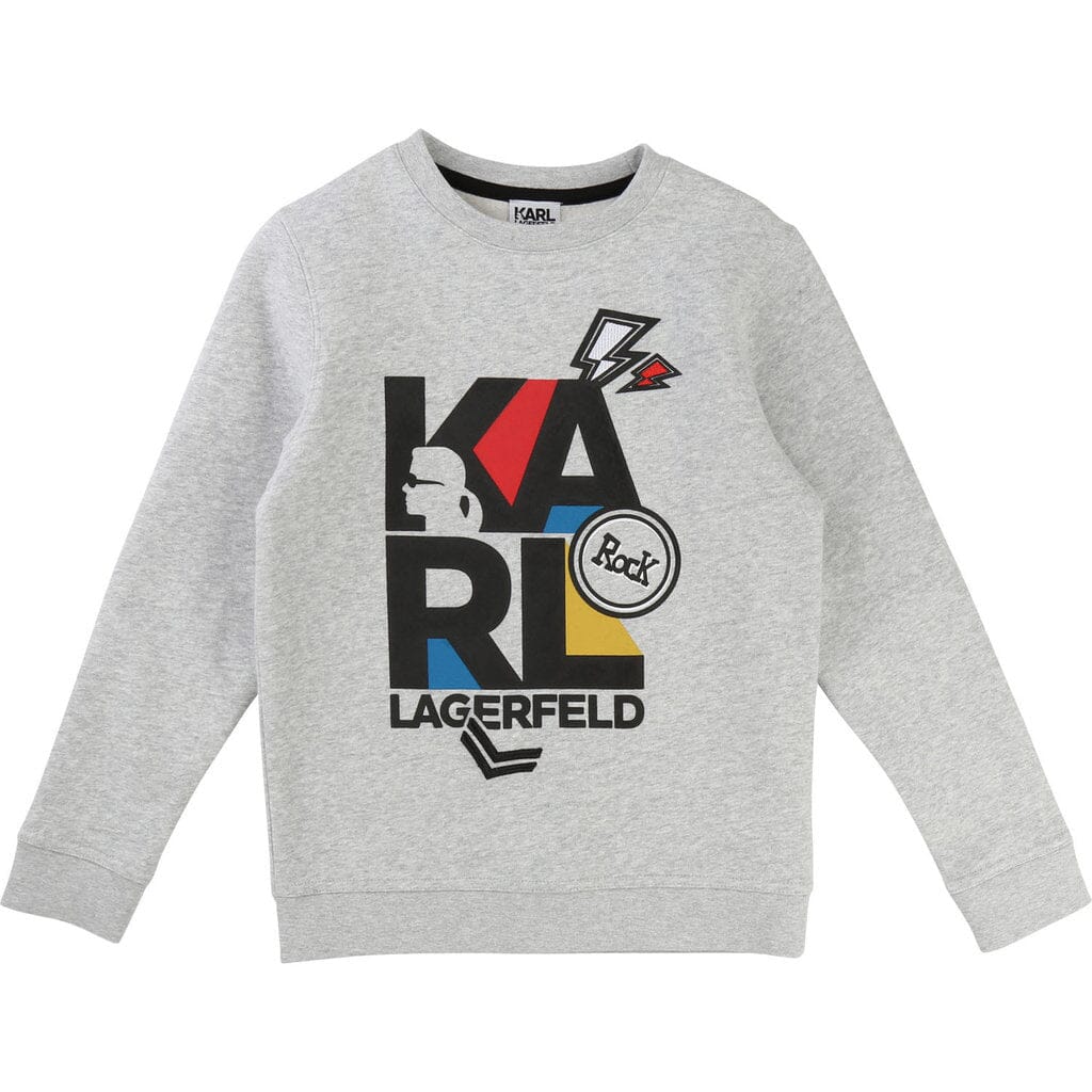 KARL LAGERFELD KIDS Sweatshirt bunt greymelange Sweatshirt Karl Lagerfeld