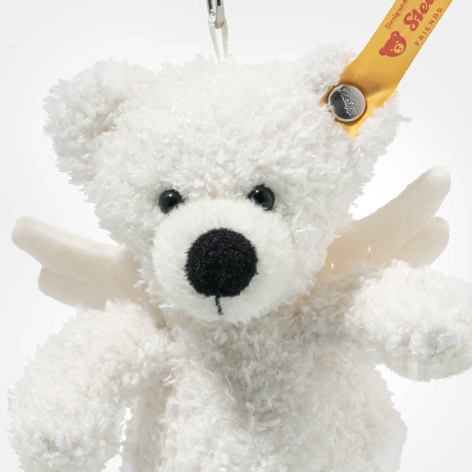 Steiff Anhänger Lotte Schutzengel Teddybär 12 cm weiß mit Flügeln und Karabiner Schlüsselanhänger Steiff
