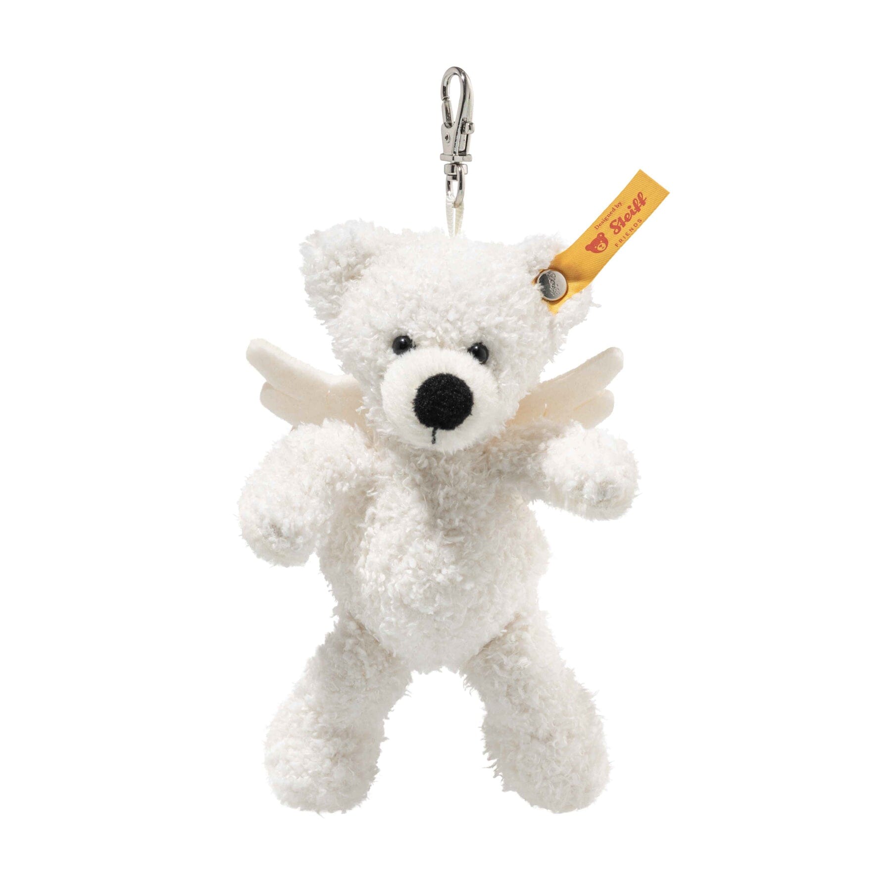 Steiff Anhänger Lotte Schutzengel Teddybär 12 cm weiß mit Flügeln und Karabiner Schlüsselanhänger Steiff
