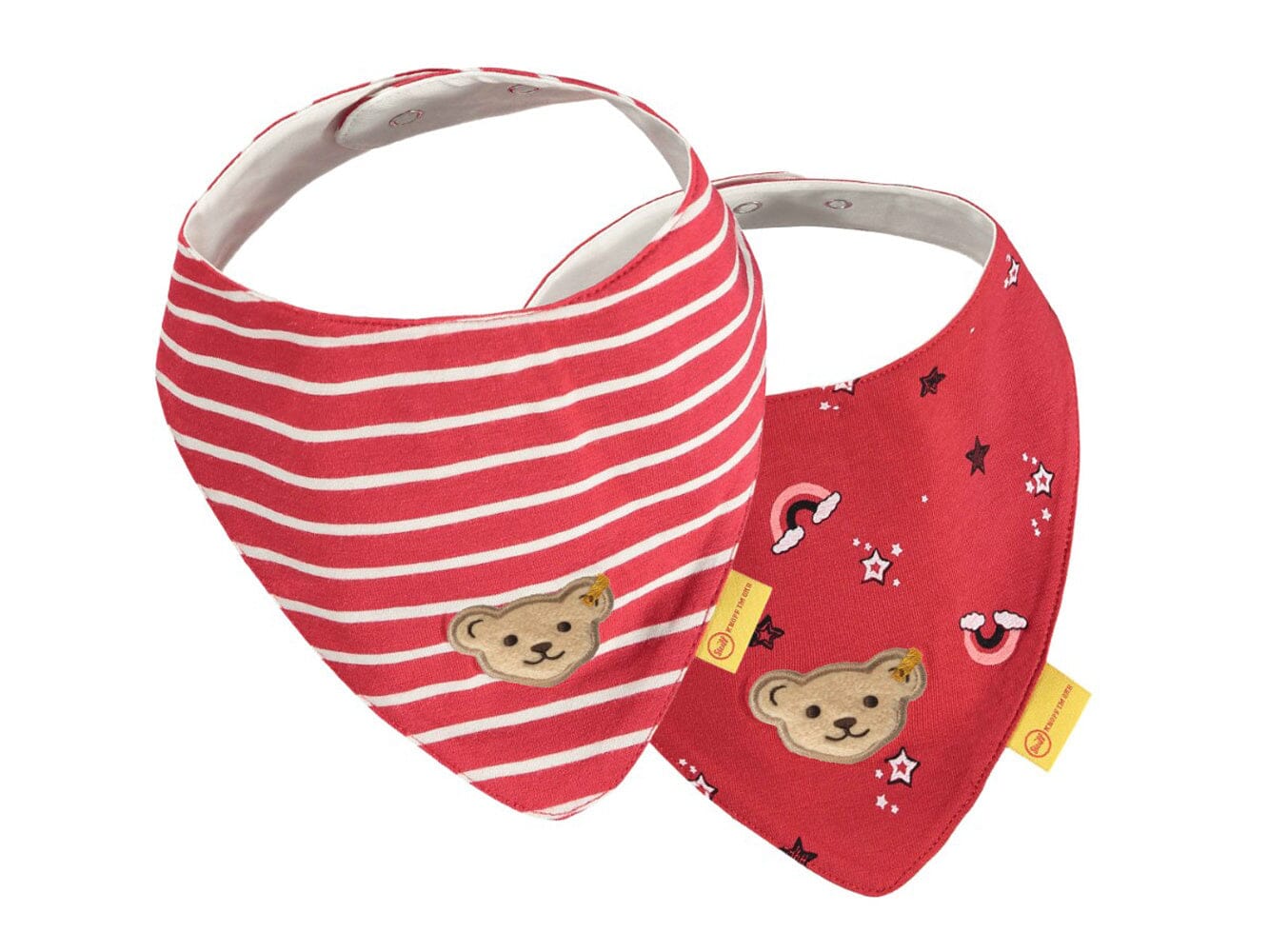 Steiff 2er Set Halstücher / Bandanas rot und pink Halstuch Steiff