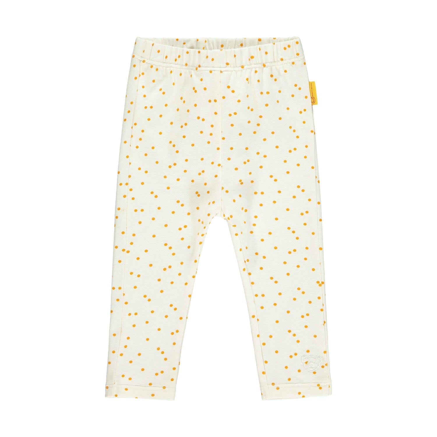 Steiff Baby Leggings weiß offwhite mit Punkten in goldgelb - Copy Leggings Steiff