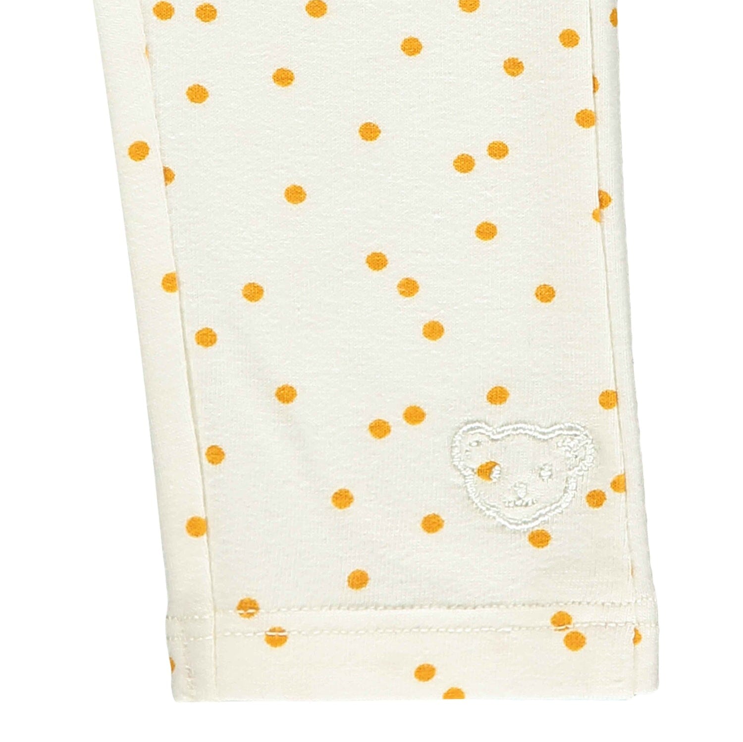 Steiff Baby Leggings weiß offwhite mit Punkten in goldgelb - Copy Leggings Steiff