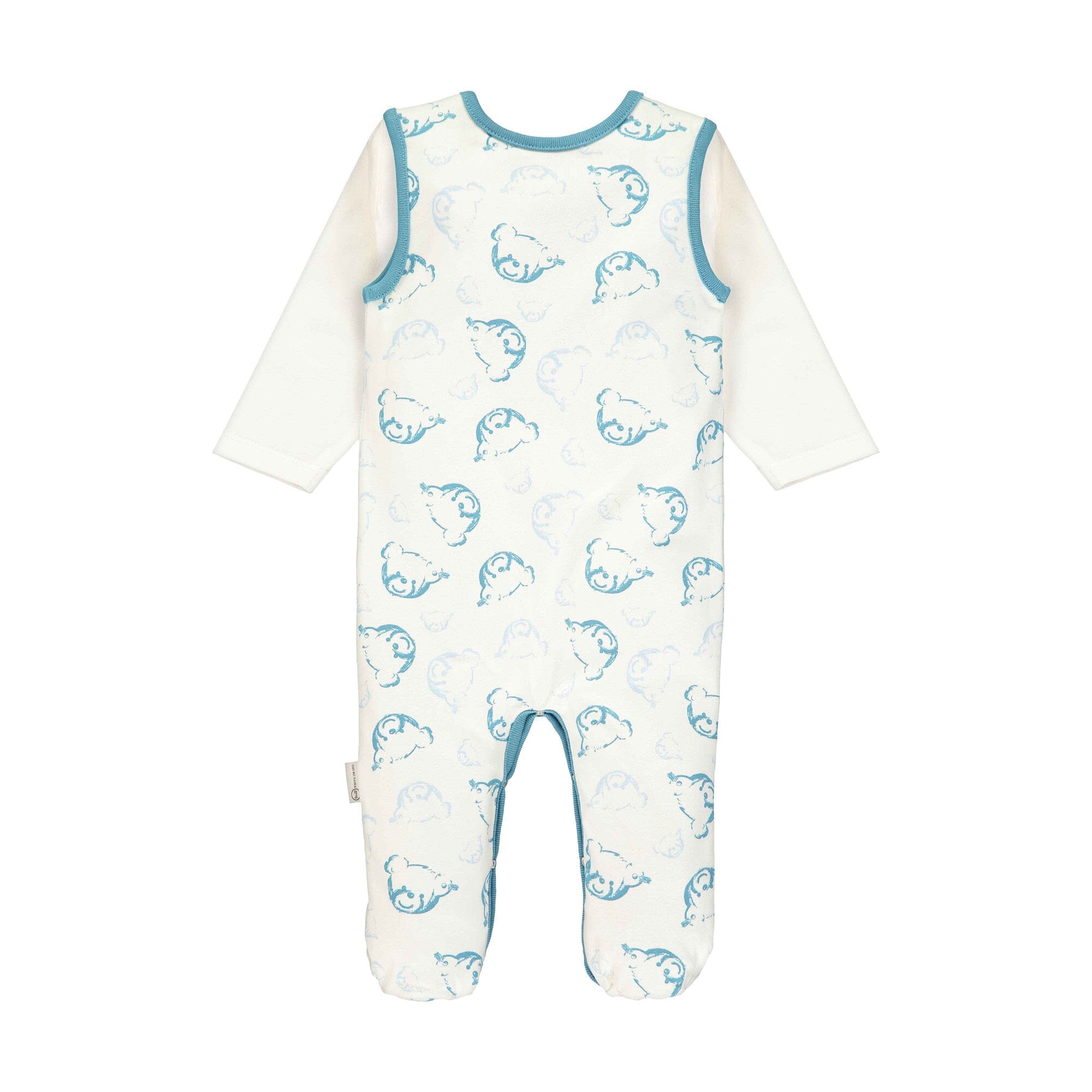 Steiff Set Strampler und Longsleeve allover Teddy Print Baby Kombination Steiff