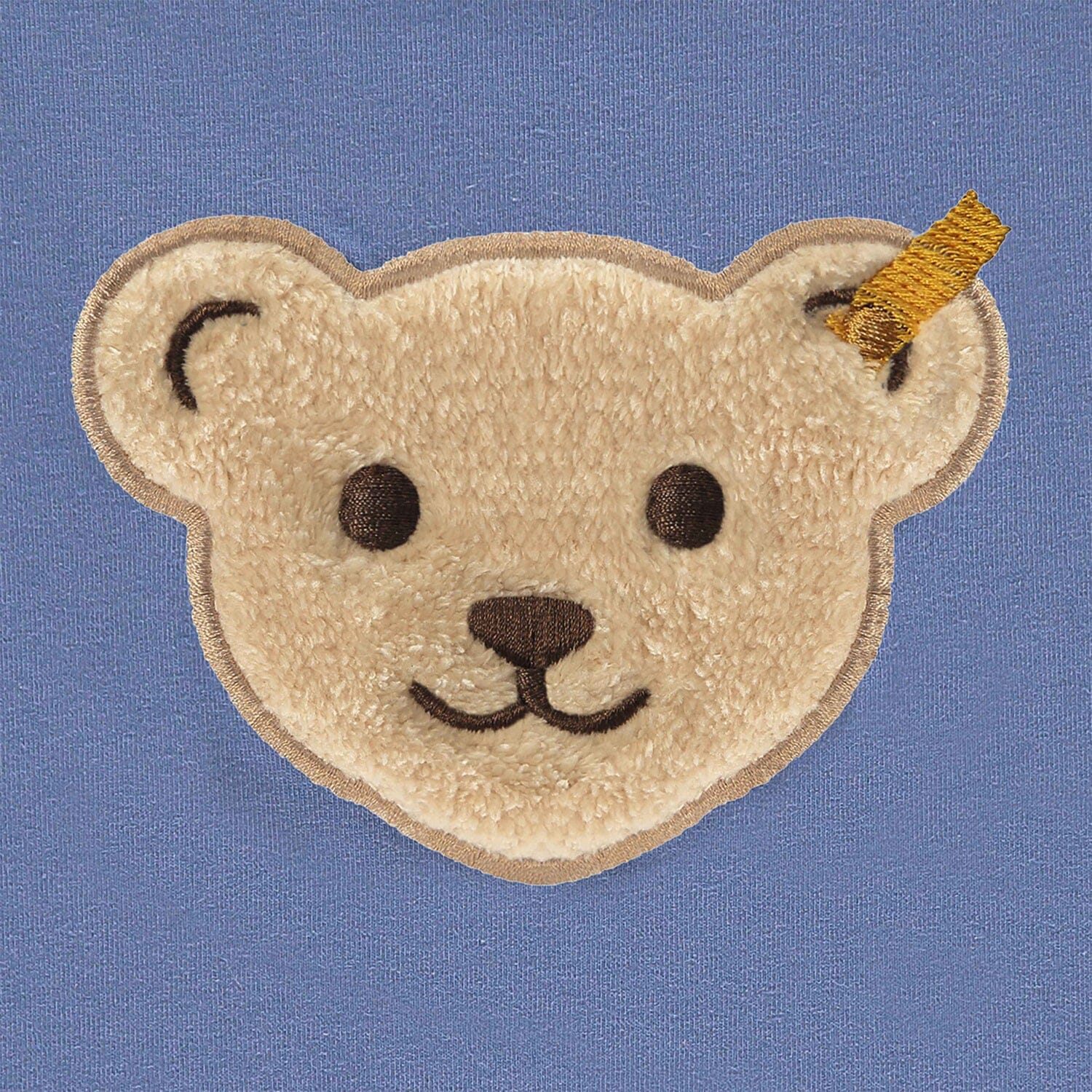 Steiff Baby Sweatshirt Quietscher blau mit Teddy-Applikation - Copy Sweatshirt Steiff