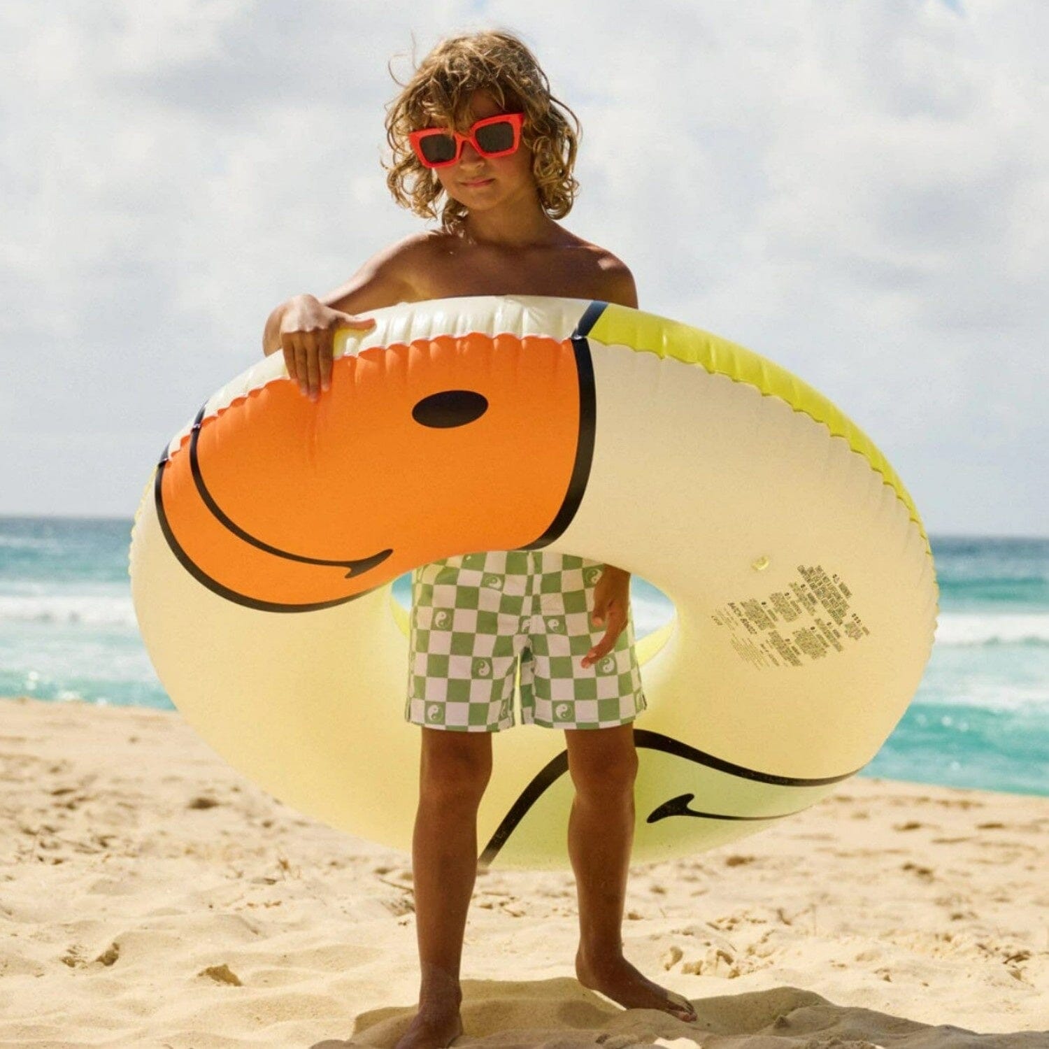 SUNNYLIFE Luxe Schwimmreifen Smiley Schwimmreifen, Schwimmflügel und Luftmatrazen SUNNYLIFE