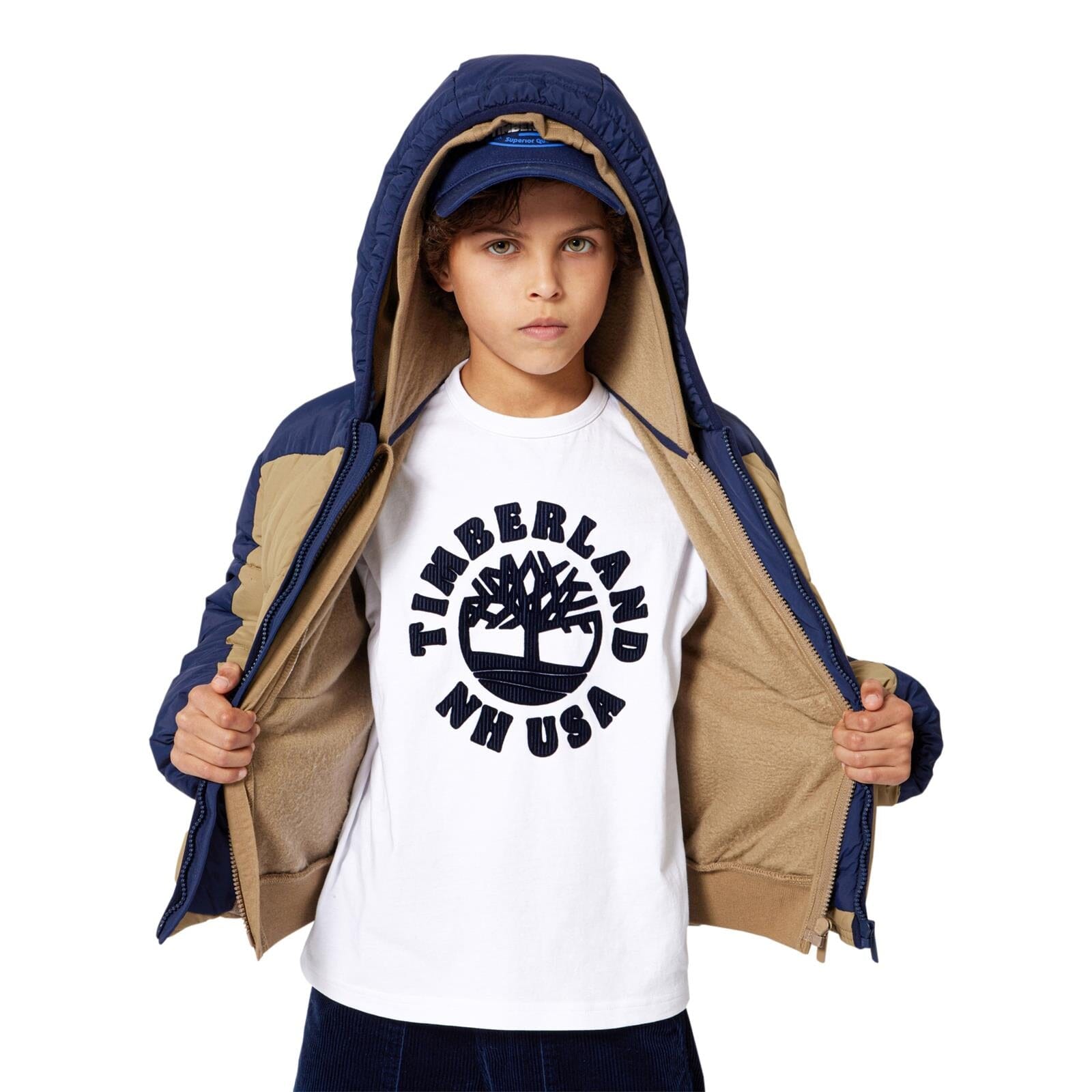 TIMBERLAND Kids T-Shirt „Circle Tree Logo“ – Weiß T-Shirt Timberland