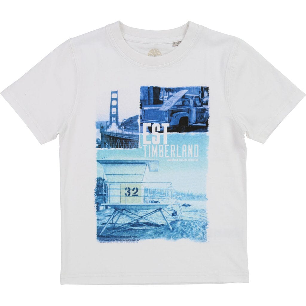 Timberland T-Shirt mit Print blau türkis cool T-Shirt Timberland