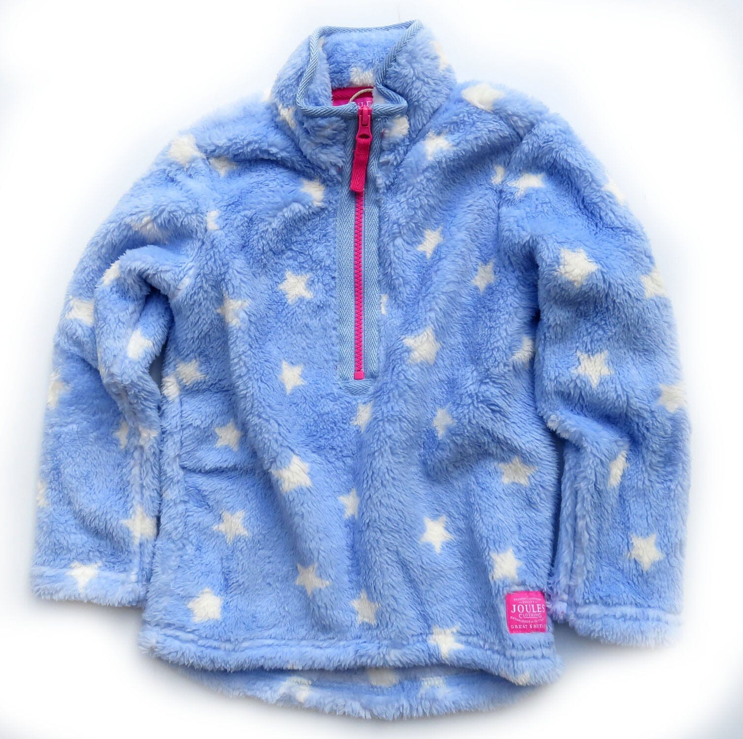 Tom Joule Fleecepullover „Merridee“ Skyblue mit Sternen Langarmshirt TOM JOULE 3 Jahre / 98