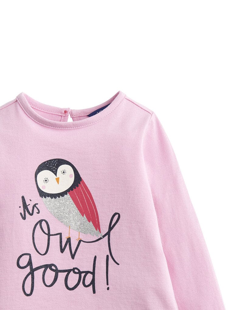 TOM JOULE Langarmshirt Eule rosa Langarmshirt TOM JOULE