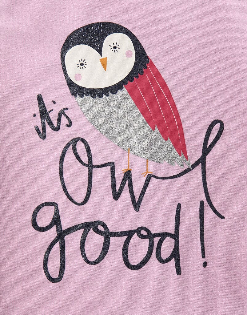 TOM JOULE Langarmshirt Eule rosa Langarmshirt TOM JOULE