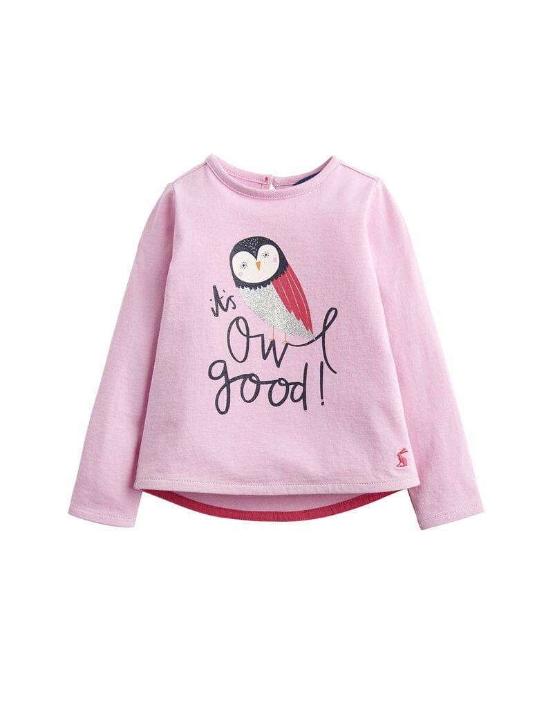 TOM JOULE Langarmshirt Eule rosa Langarmshirt TOM JOULE