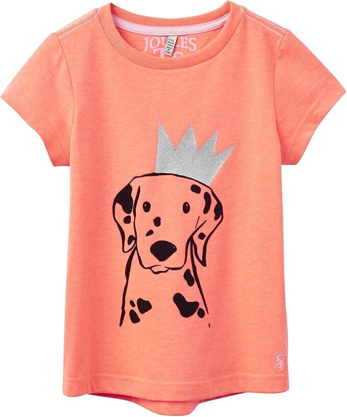 Tom Joule Kinder T-Shirt „Dalmatiner mit Krone“ – orange T-Shirt TOM JOULE