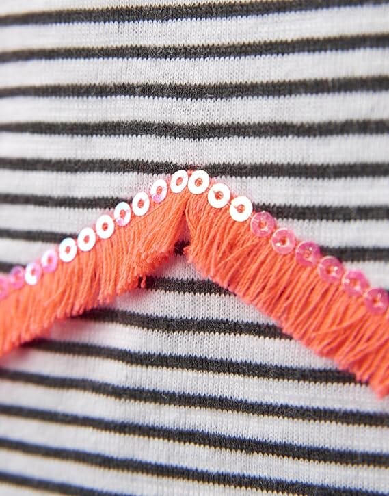 Tom Joule Langarmshirt „Junior Cora“ mit Glitzerstern und Streifen Langarmshirt TOM JOULE