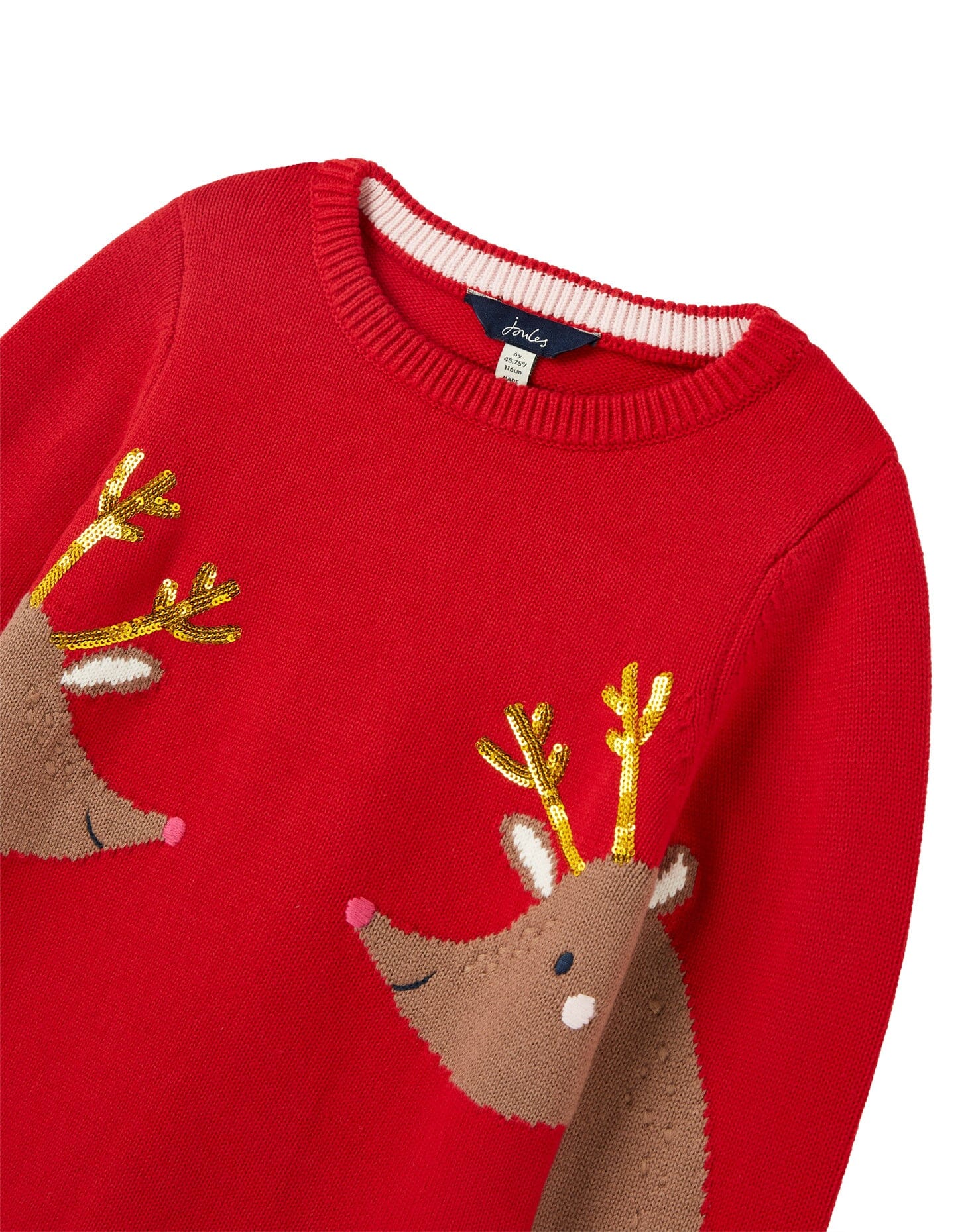 TOM JOULE Pullover Geegee mit beidseitigem Rentier Strickmotiv Pullover TOM JOULE