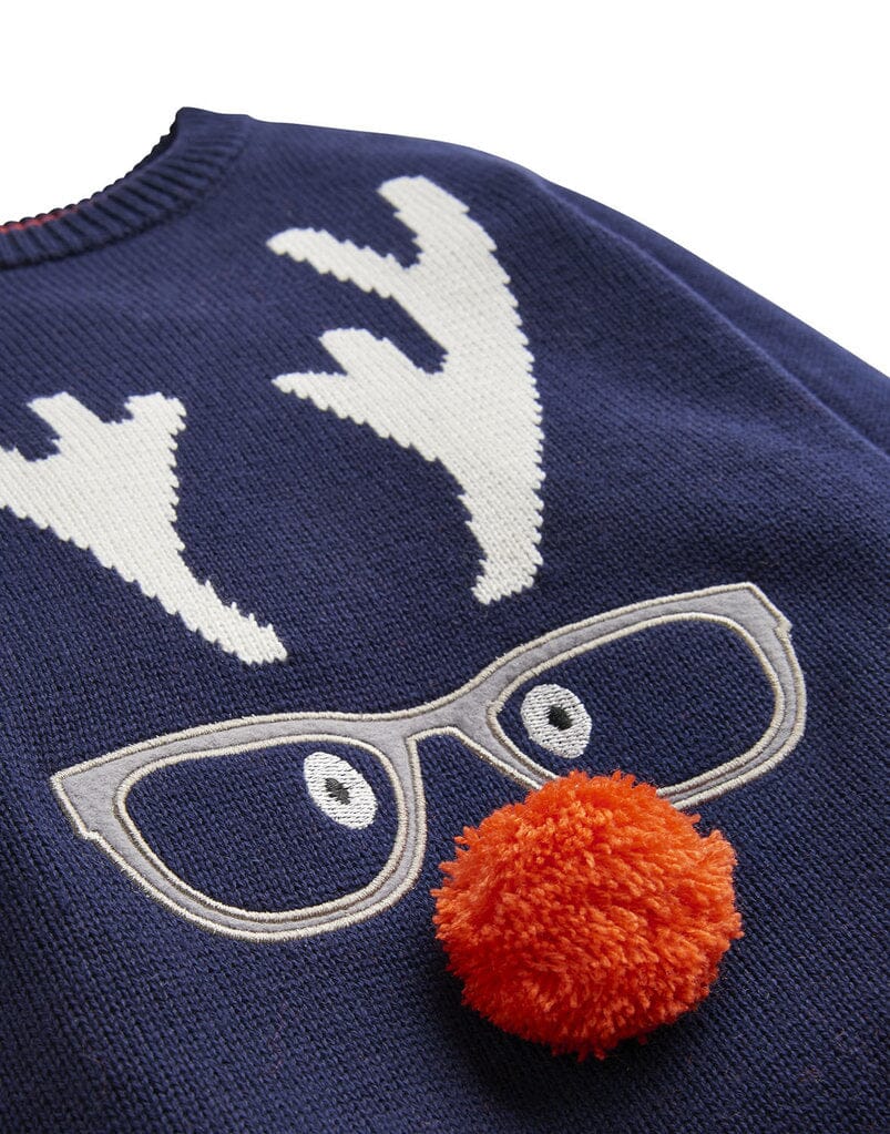 TOM JOULE Strickpullover X-Mas blau Pullover TOM JOULE