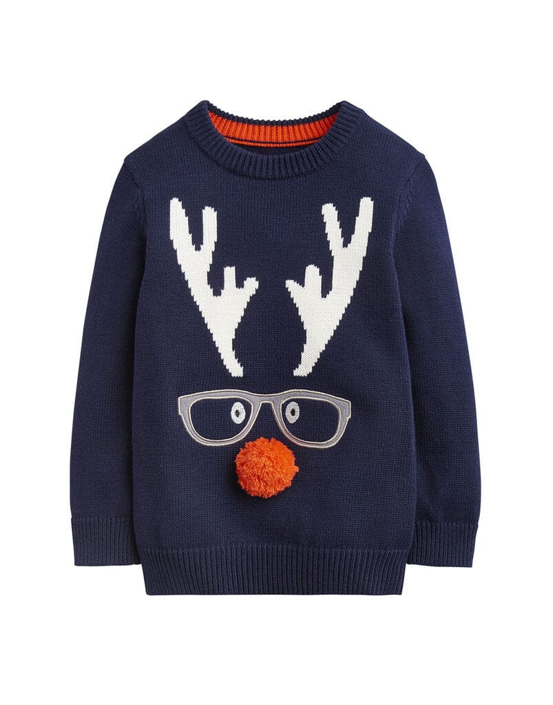 TOM JOULE Strickpullover X-Mas blau Pullover TOM JOULE