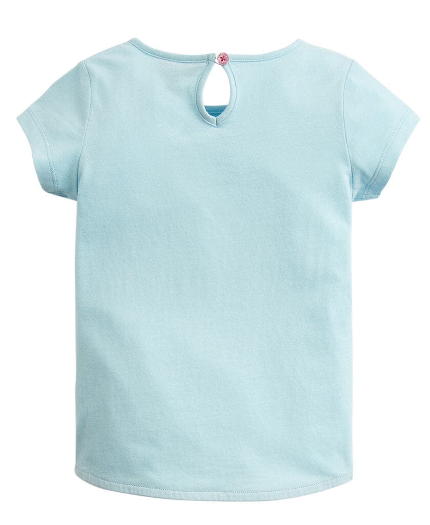 TOM JOULE T-Shirt Glitzer Katze aqua T-Shirt TOM JOULE