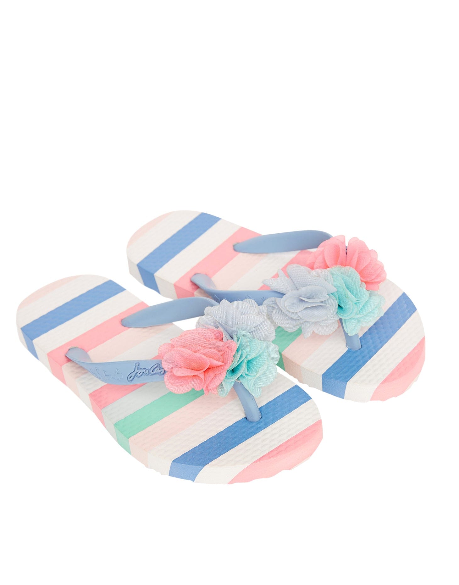 TOM JOULE Zehentrenner Sandalen Blumen Streifen Sandalen TOM JOULE