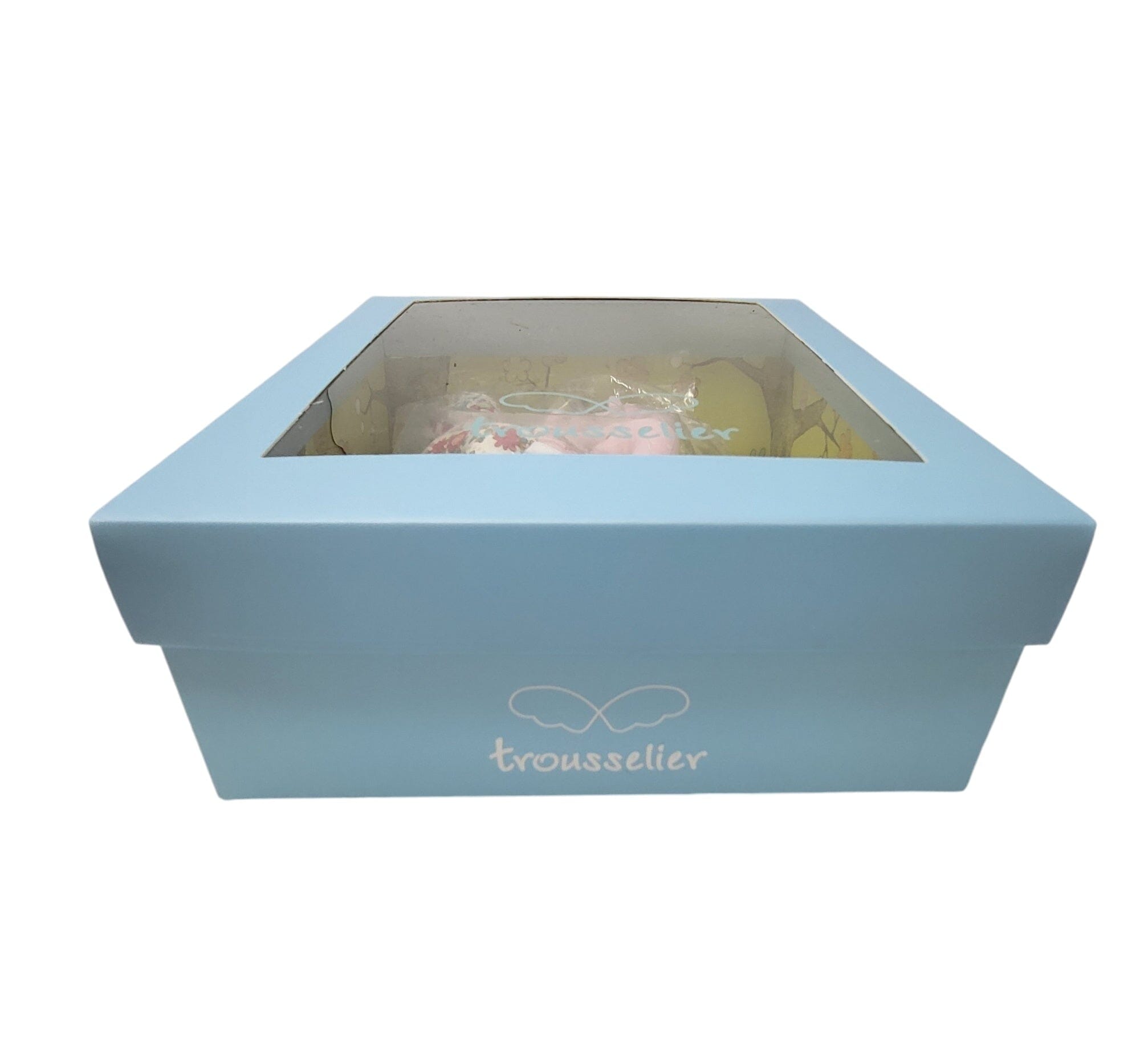 Trousselier Set 4 Giraffen rosa puderrosa rosa Baumwolle 10cm Babyrasseln Trousselier