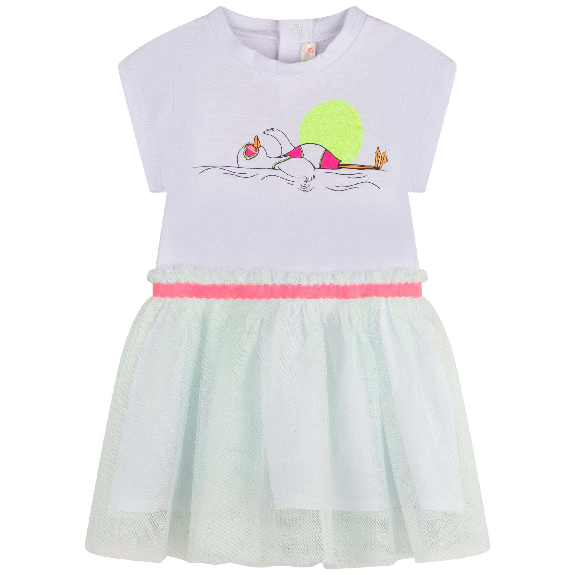 Billieblush Baby Sommerkleid weiß mit Illustration Kleid Billieblush