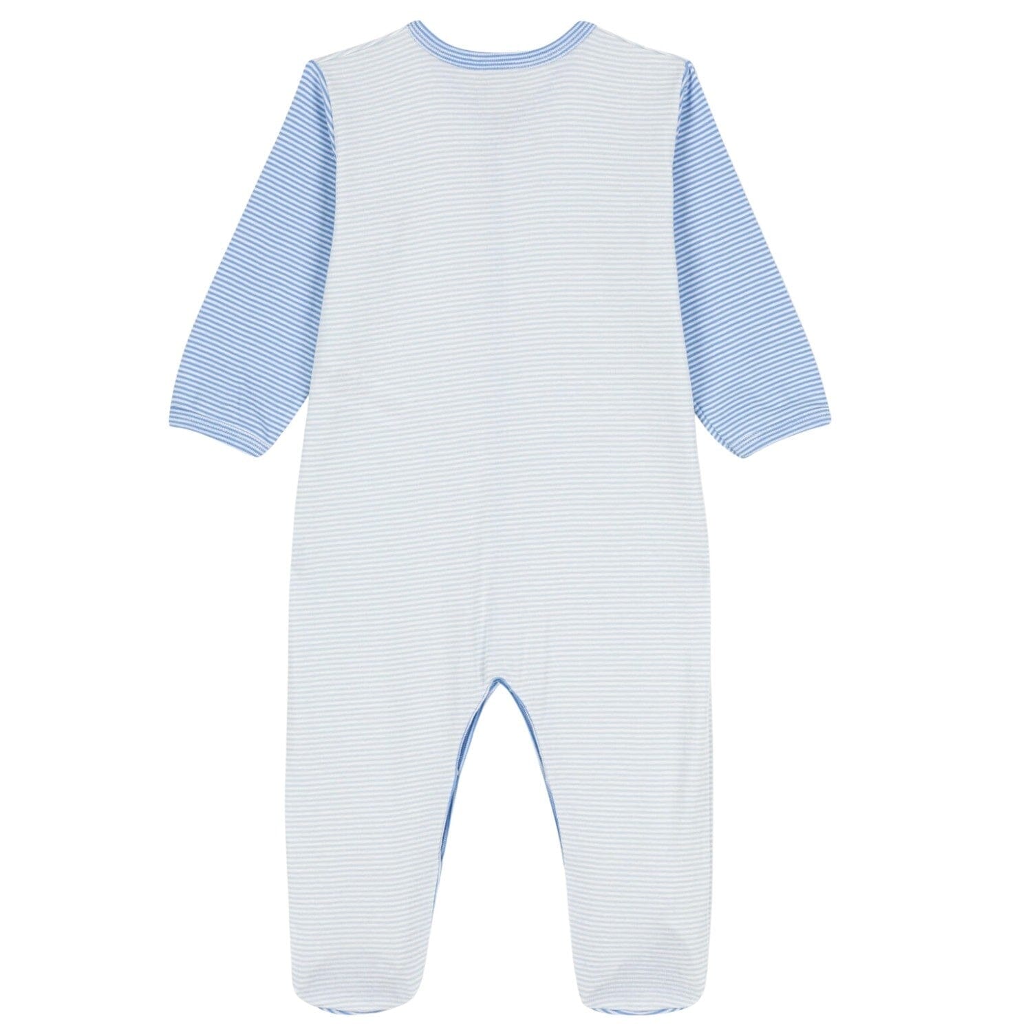 Petit Bateau Ringelstrampler blau aus Bio-Baumwolle Strampler Petit Bateau