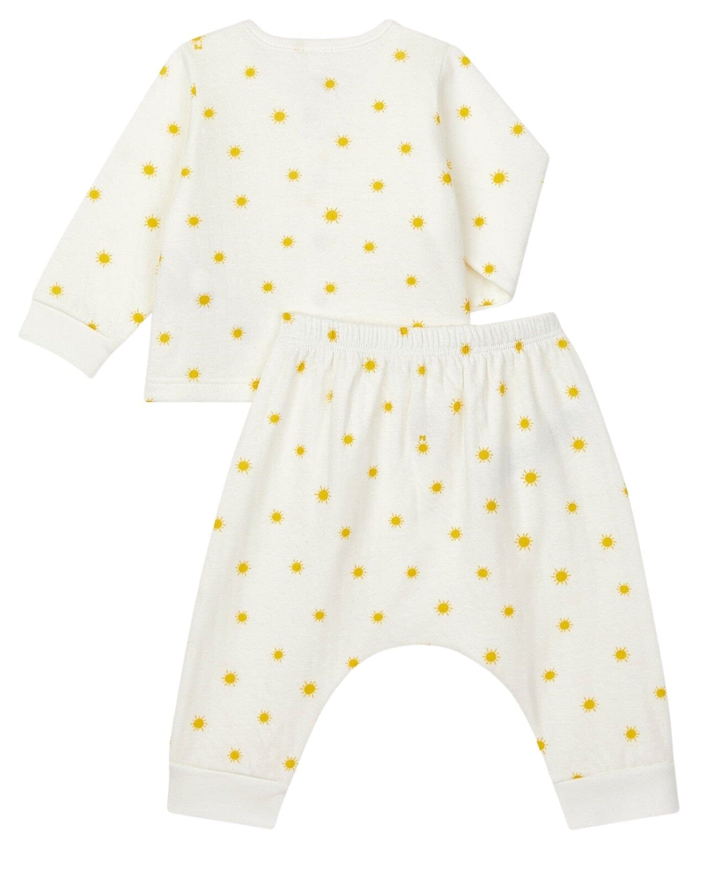 Petit Bateau 2-teiliges Baby-Set aus Strickjacke und Hose mit Sonnenprint Baby Kombination Petit Bateau
