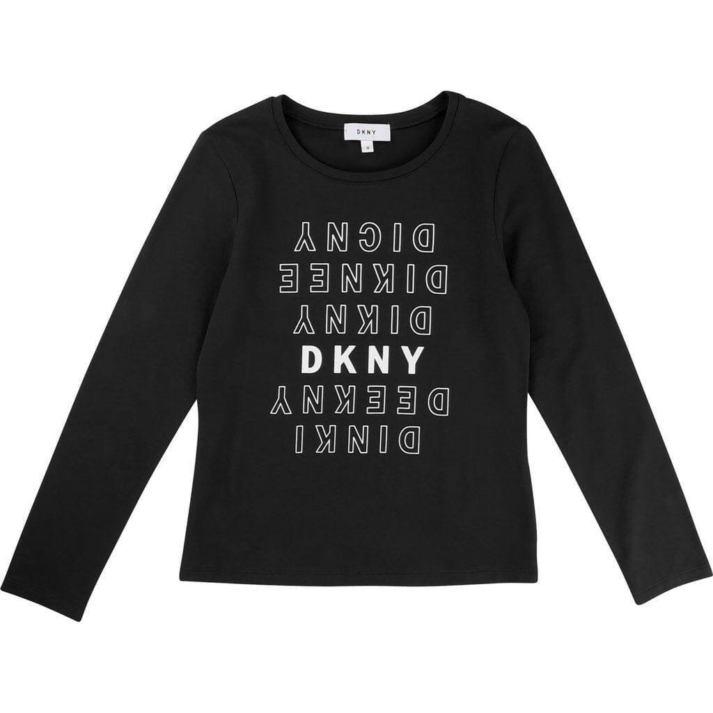 DKNY KIDS T-Shirt Mini Me schwarz Langarmshirt DKNY