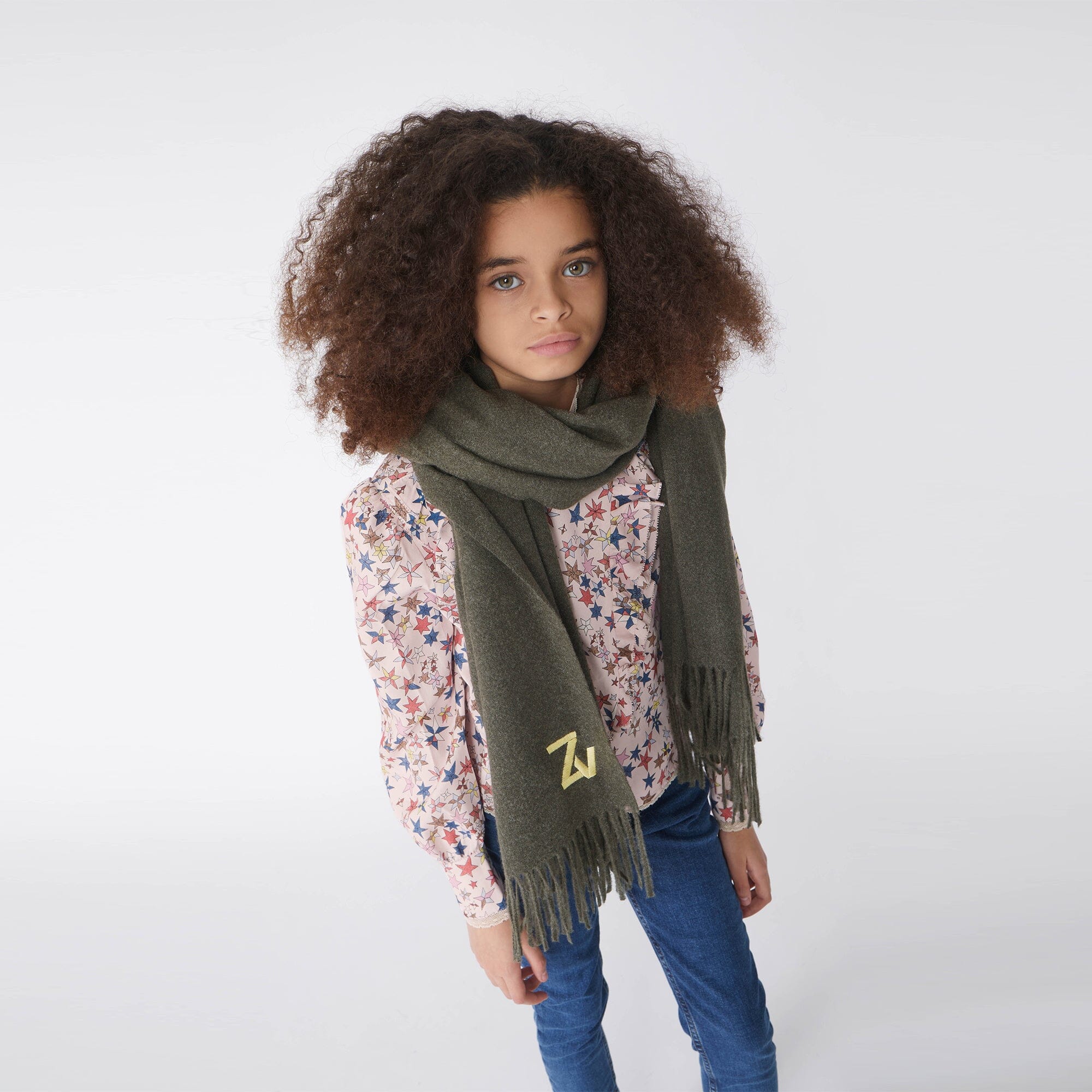 Zadig & Voltaire KIDS Schal khaki mit Logo Stitching Tücher und Schals Zadig & Voltaire