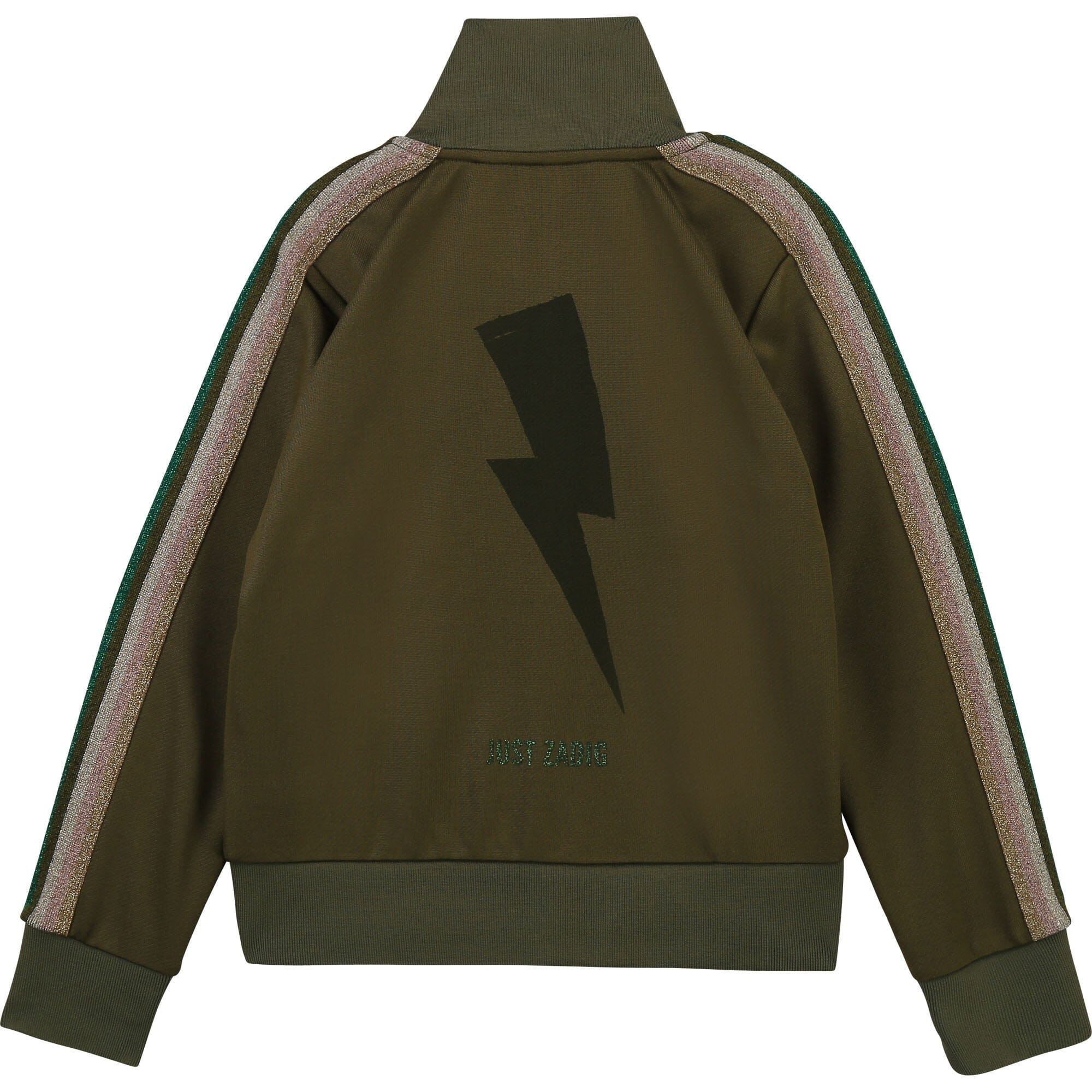 Zadig & Voltaire Trainingsjacke khaki mit Streifen Jacke Zadig & Voltaire