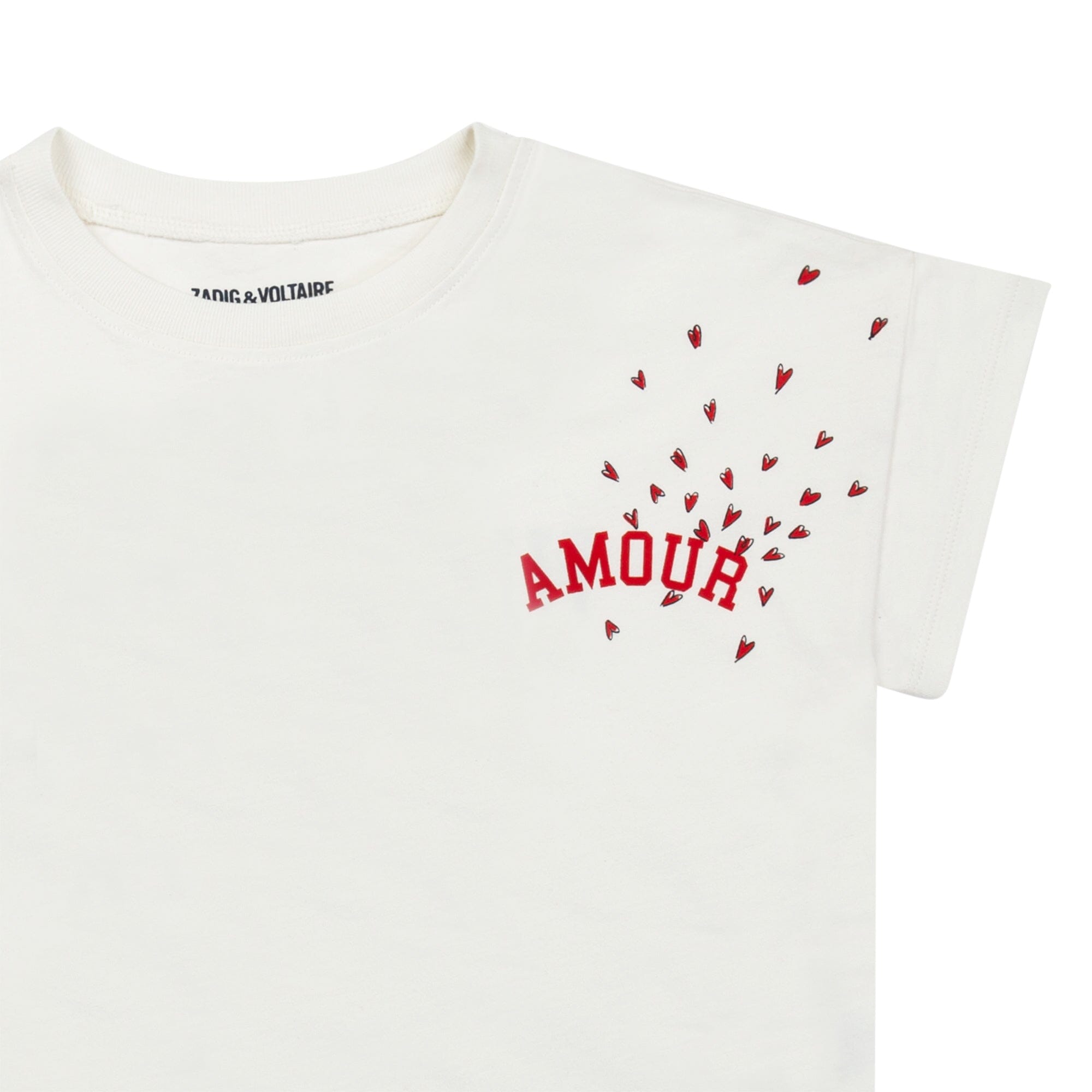 Zadig & Voltaire T-Shirt in creme weiß mit Amour Print T-Shirt Zadig & Voltaire