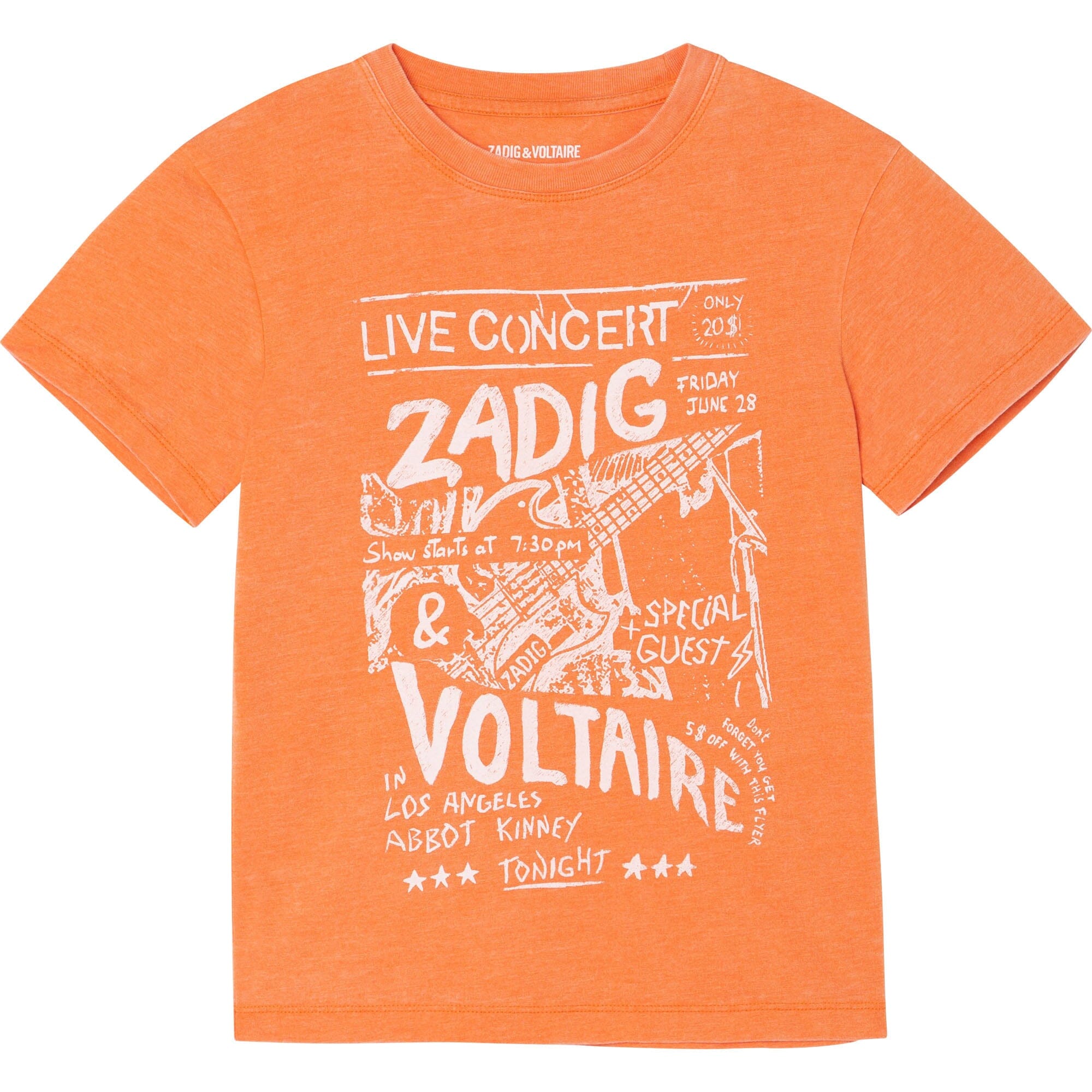 Zadig & Voltaire T-Shirt Abbot Kinney nektarine orange T-Shirt Zadig & Voltaire