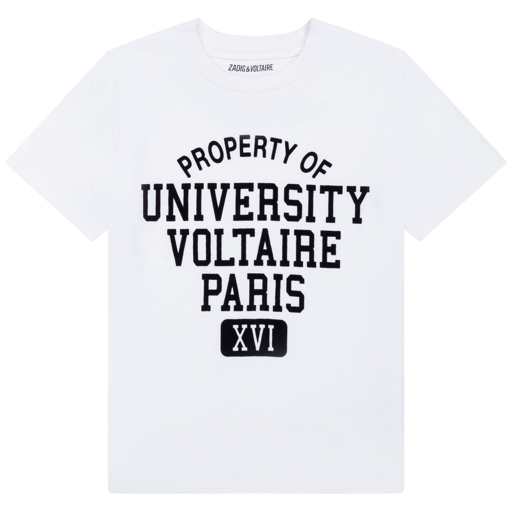 Zadig & Voltaire T-Shirt in weiß mit College Text Print T-Shirt Zadig & Voltaire