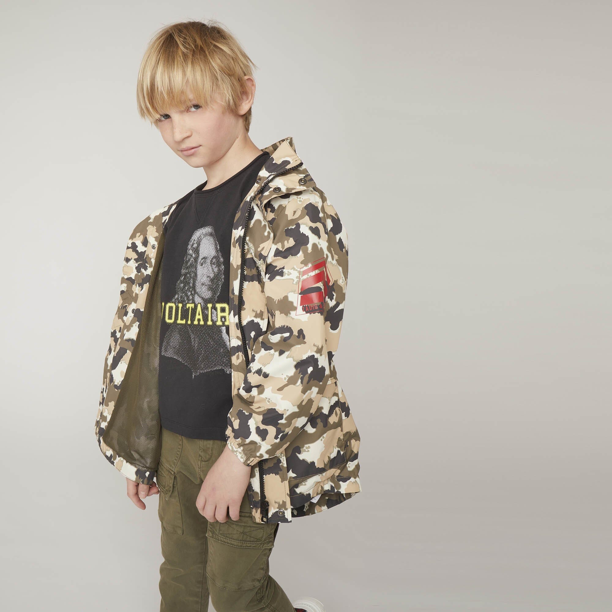 Zadig & Voltaire T-Shirt mit Philosophen Pop-Art Print in dunkelgrau T-Shirt Zadig & Voltaire