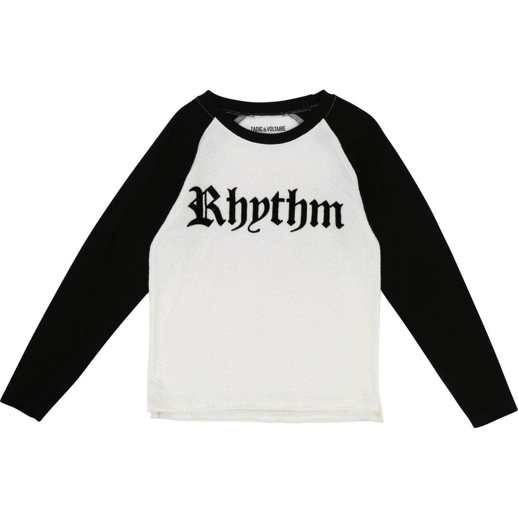 Zadig & Voltaire Longsleeve Rythm ecrú schwarz Langarmshirt Zadig & Voltaire