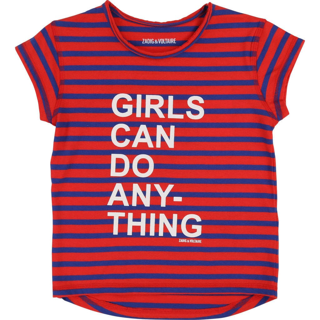 Zadig & Voltaire T-Shirt blau rot gestreift T-Shirt Zadig & Voltaire