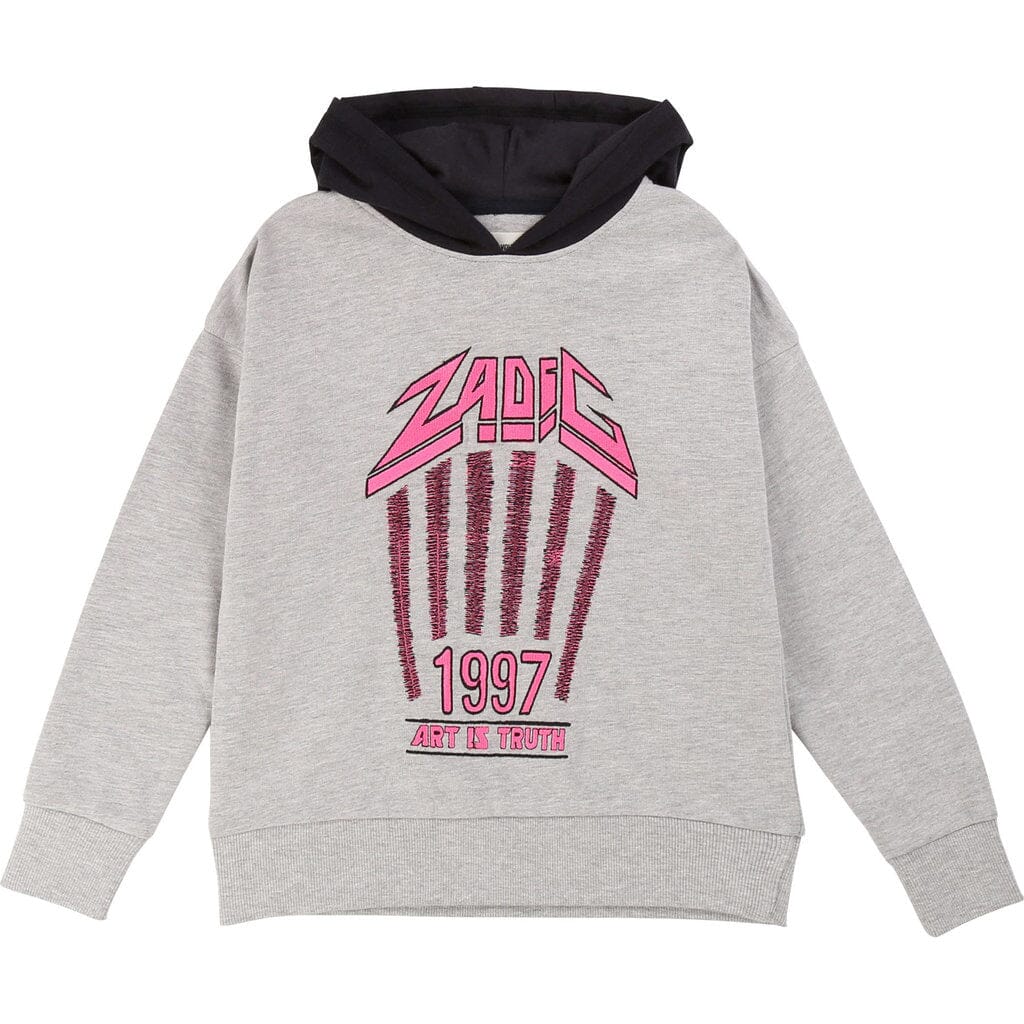 Zadig & Voltaire Hoodie grau mit Stitching Hoodie Zadig & Voltaire